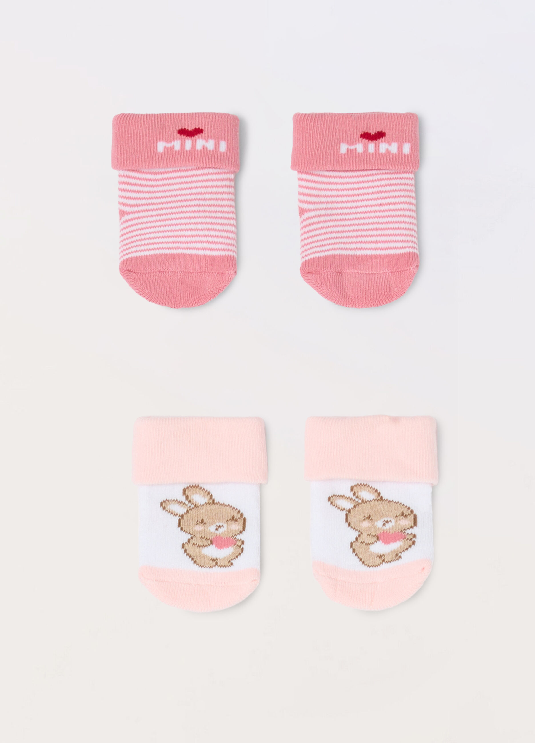 Pack 2 calze corte in misto cotone neonata_0