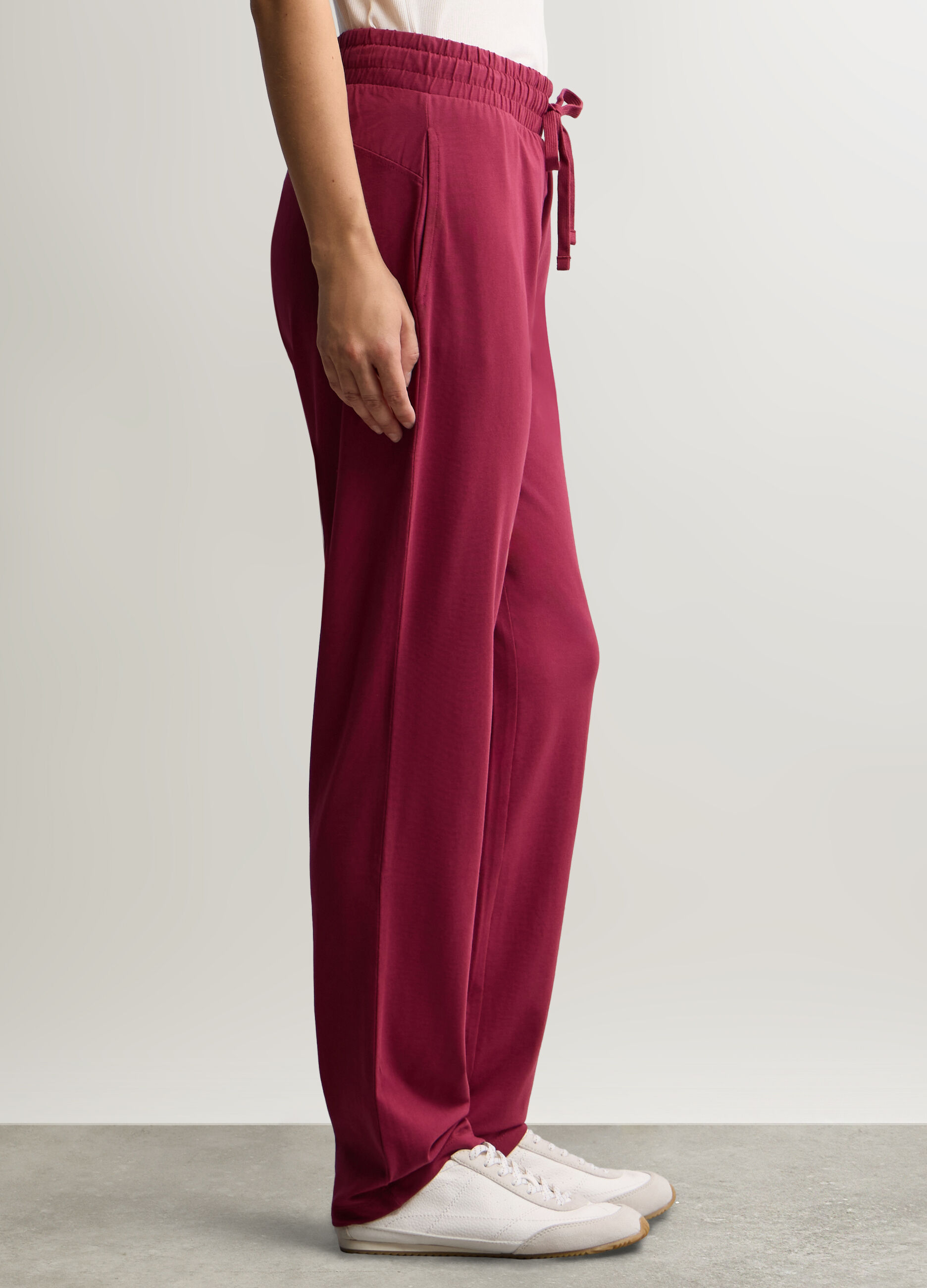 Jogger Fit Regular in jersey di cotone stretch donna_1