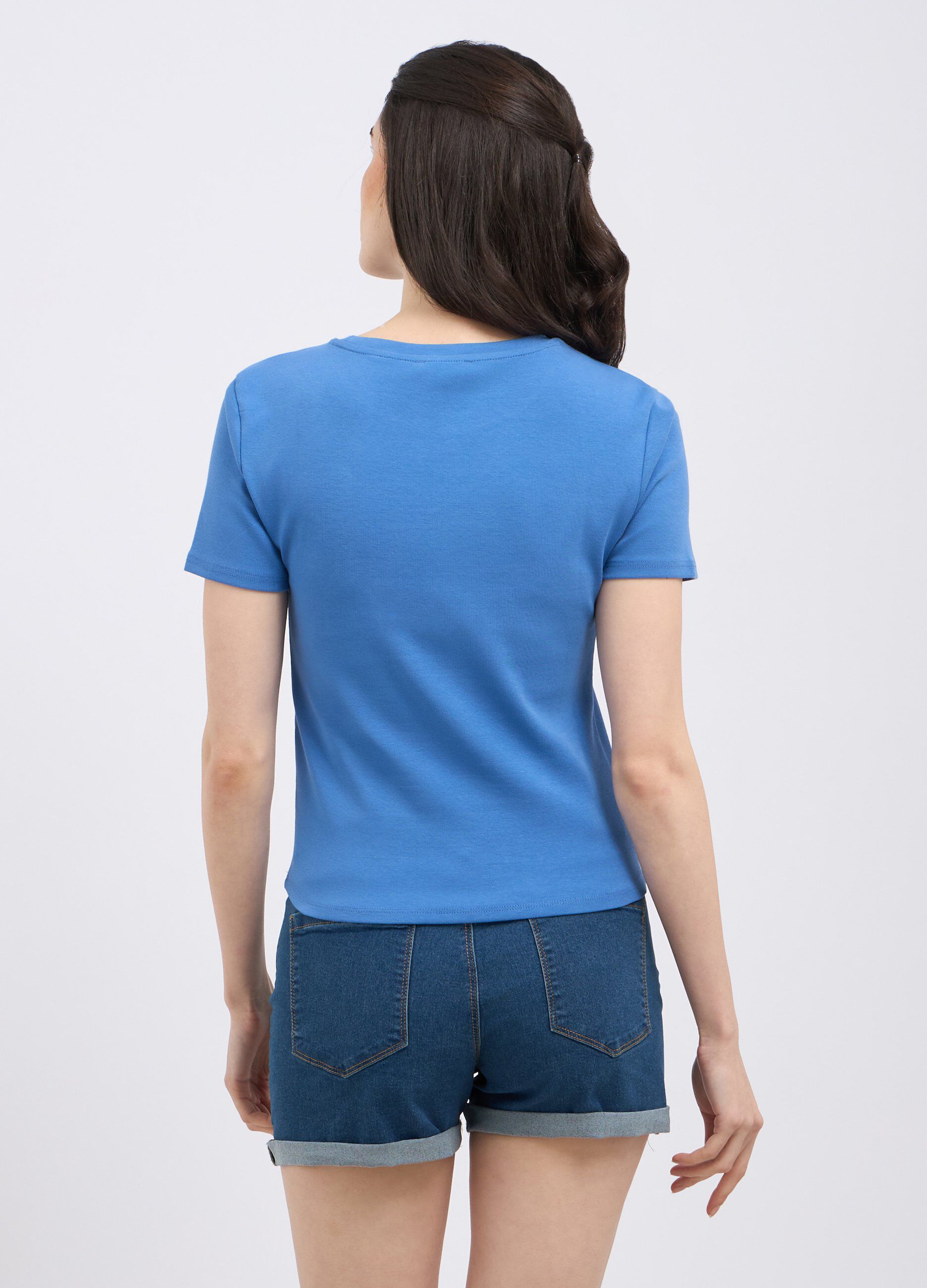 T-shirt in cotone stretch donna_1