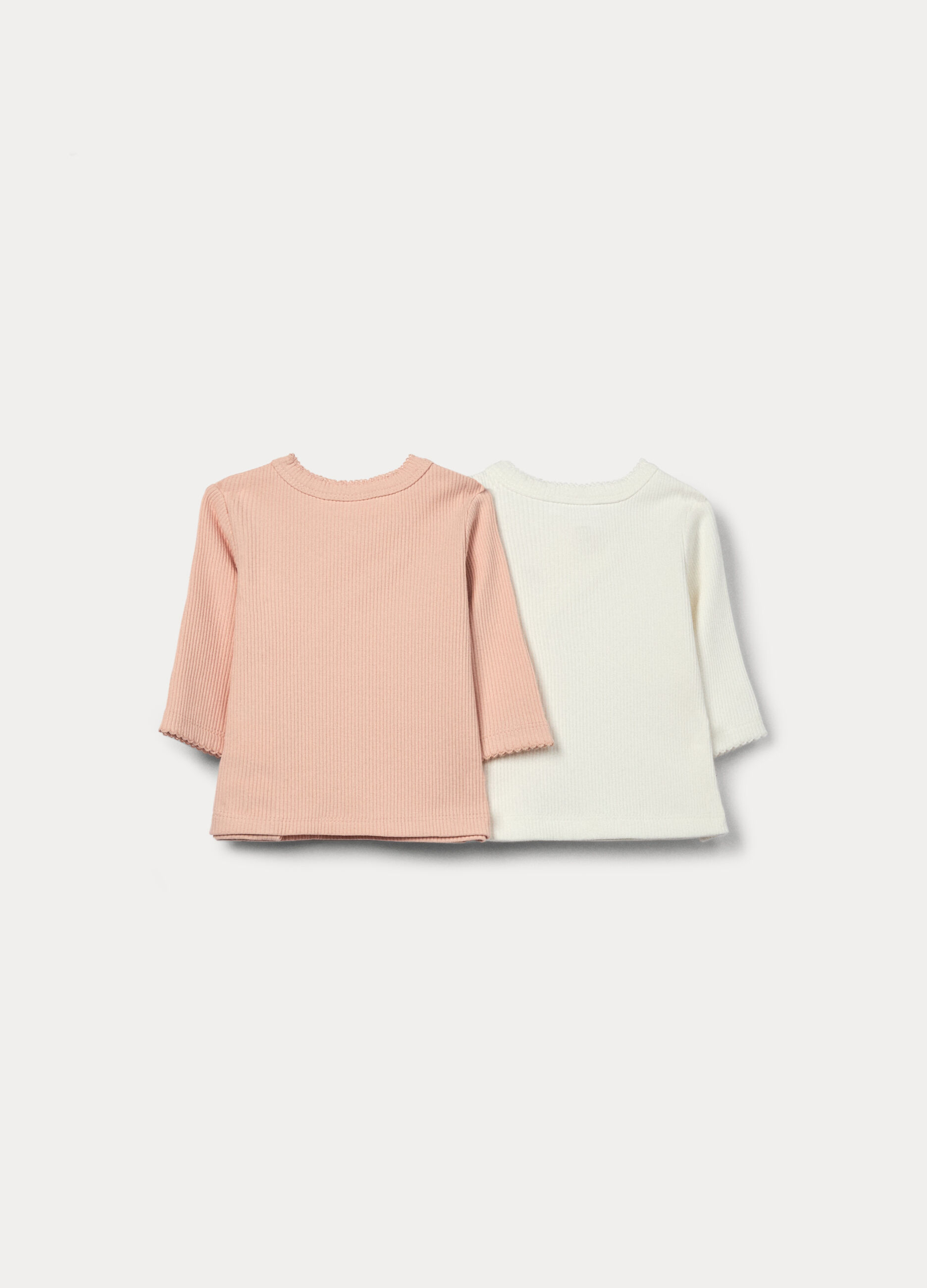 Pack 2 magliette in costina di cotone stretch _1