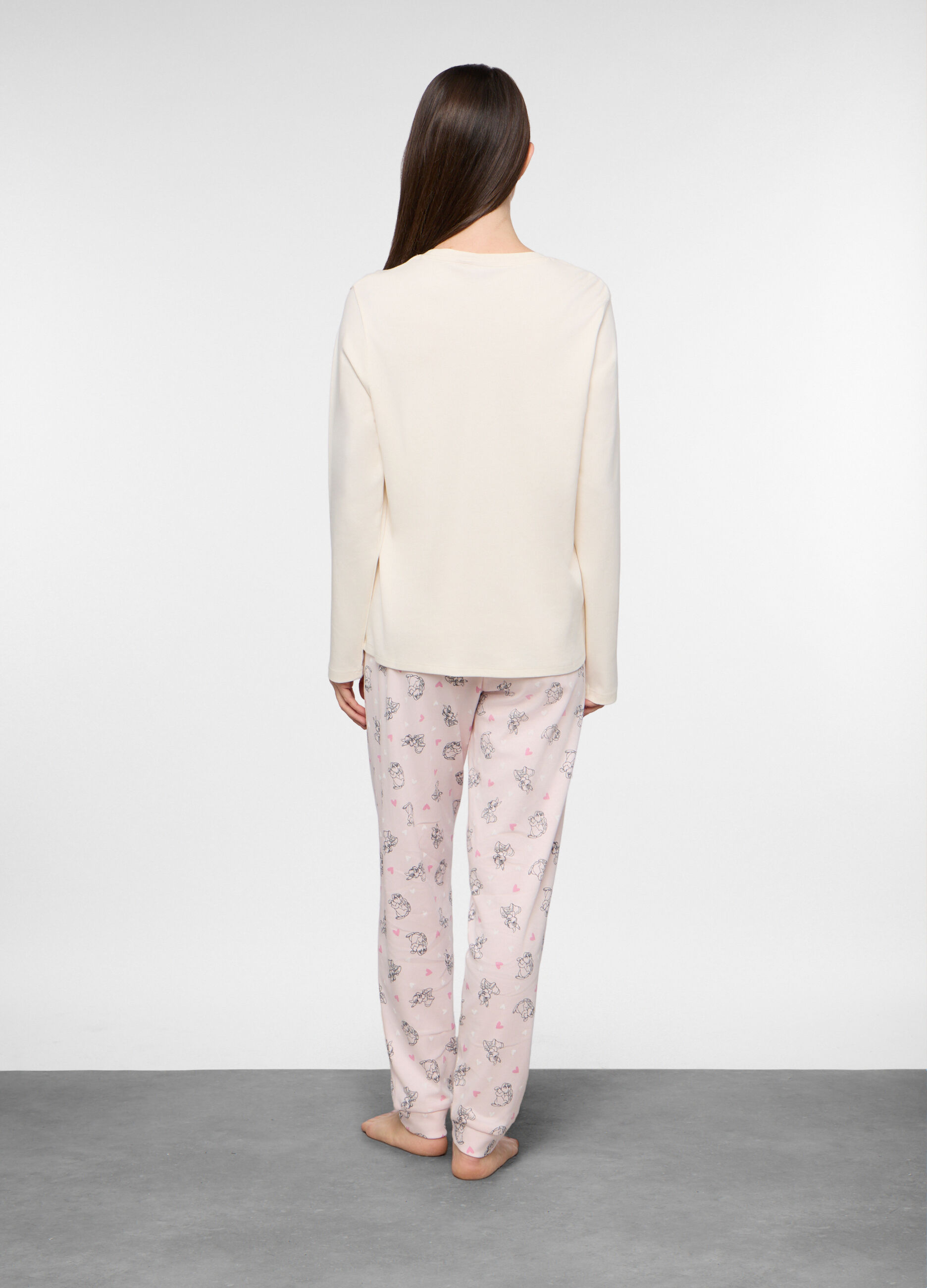 Set pigiama in interlock di puro cotone donna_1