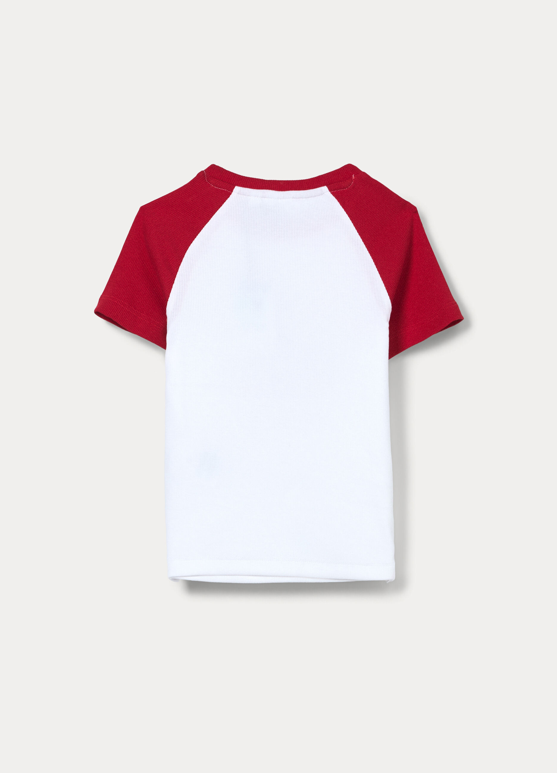 T-shirt in costina di cotone stretch ragazza_1