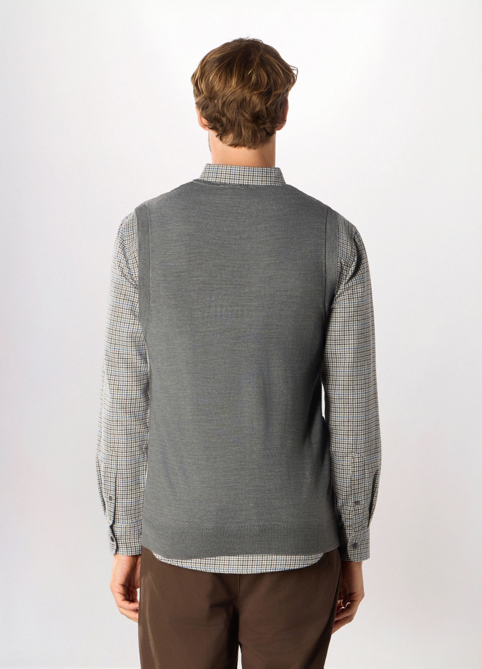 Gilet in maglia rasata uomo_1