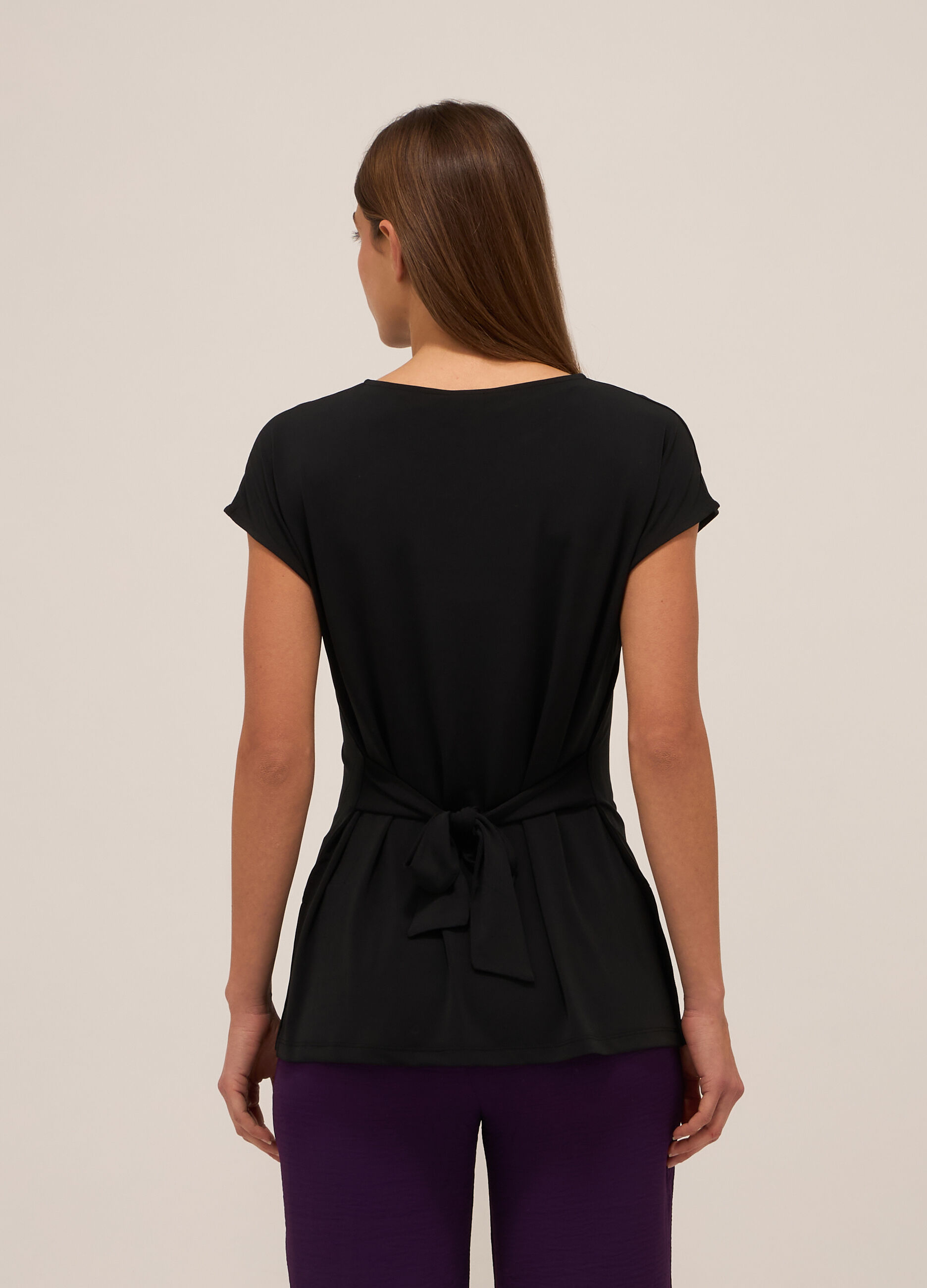 T-shirt in jersey stretch donna_1