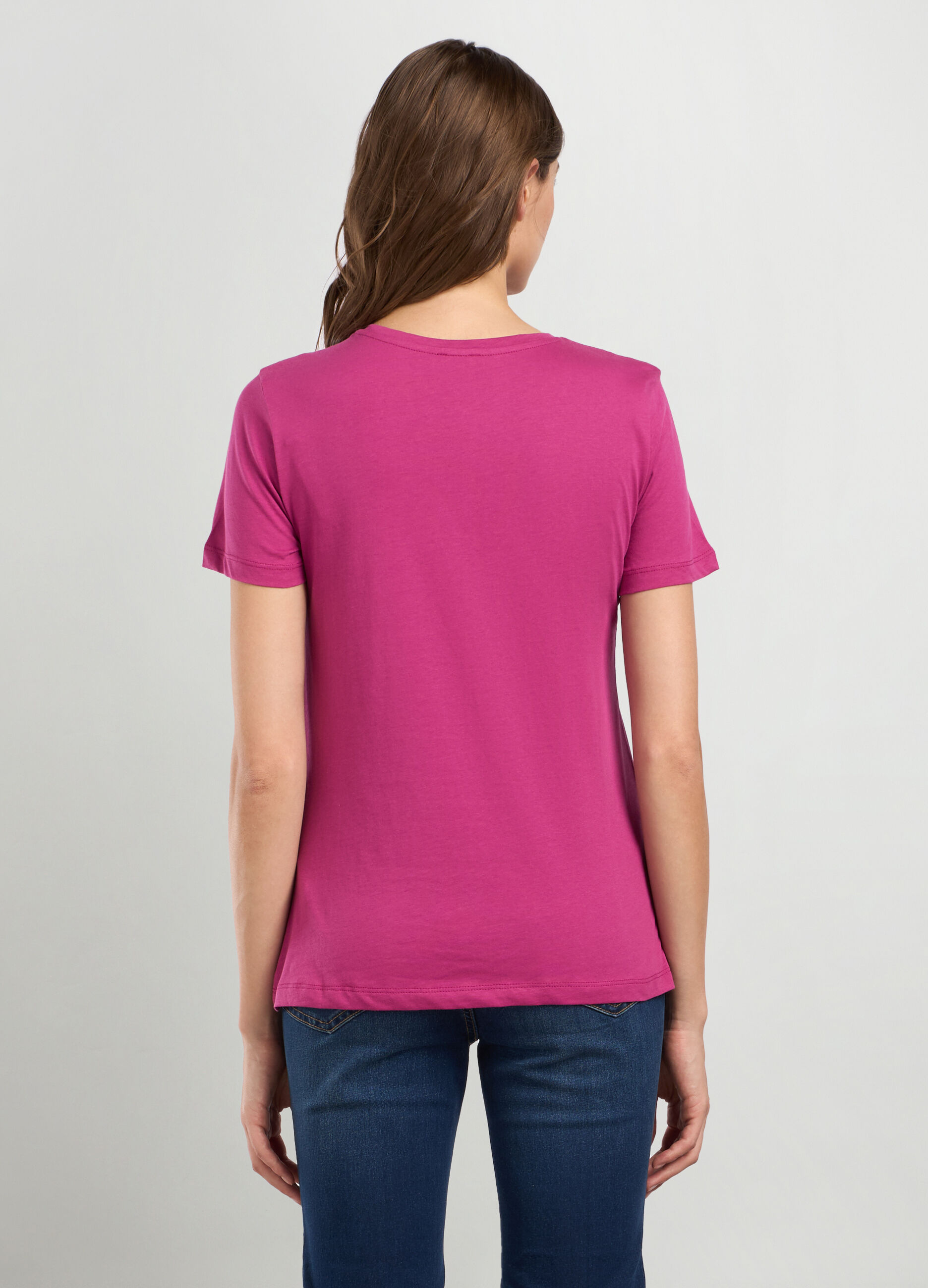 T-shirt in jersey di puro cotone donna_1