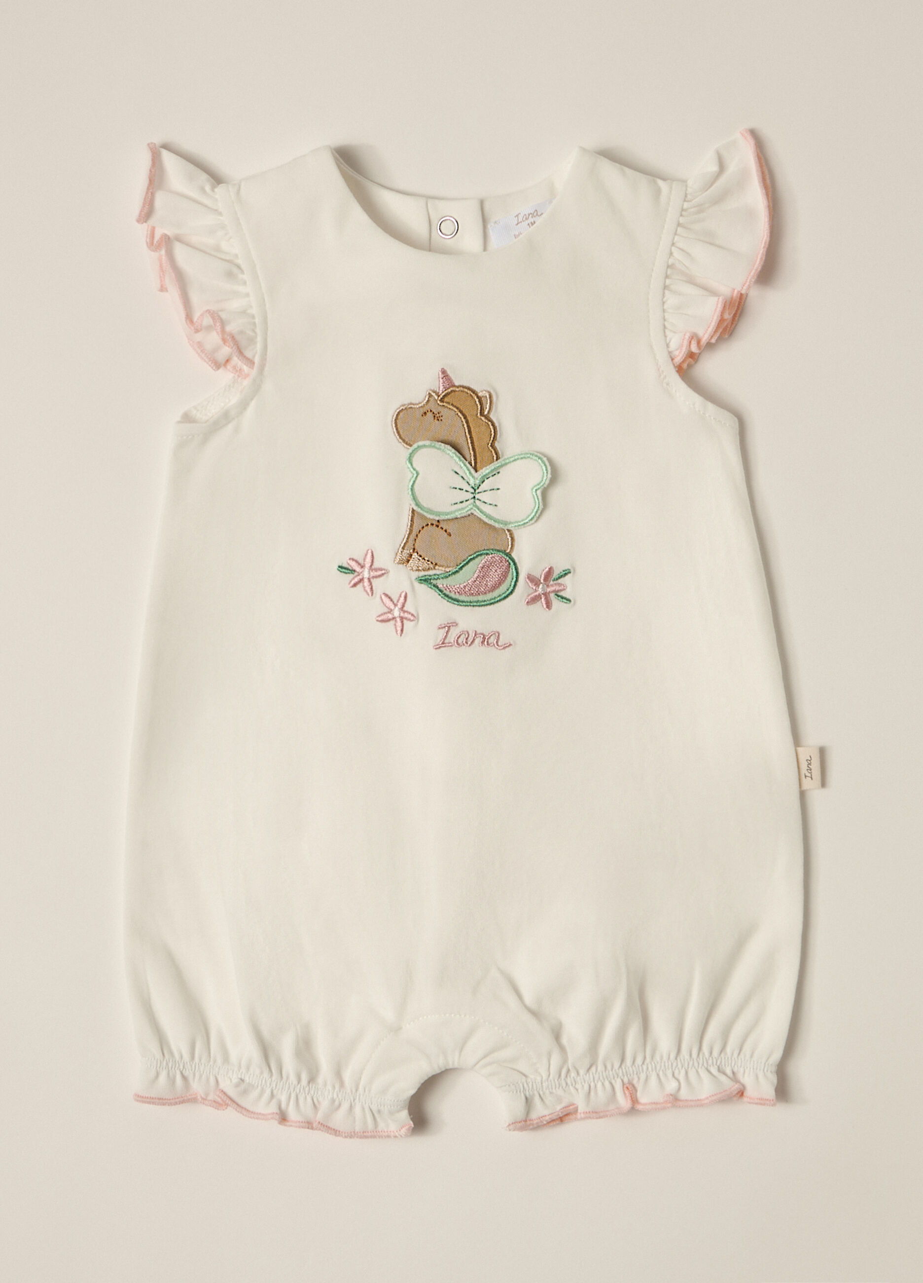 Pagliaccetto in cotone stretch IANA neonata_0