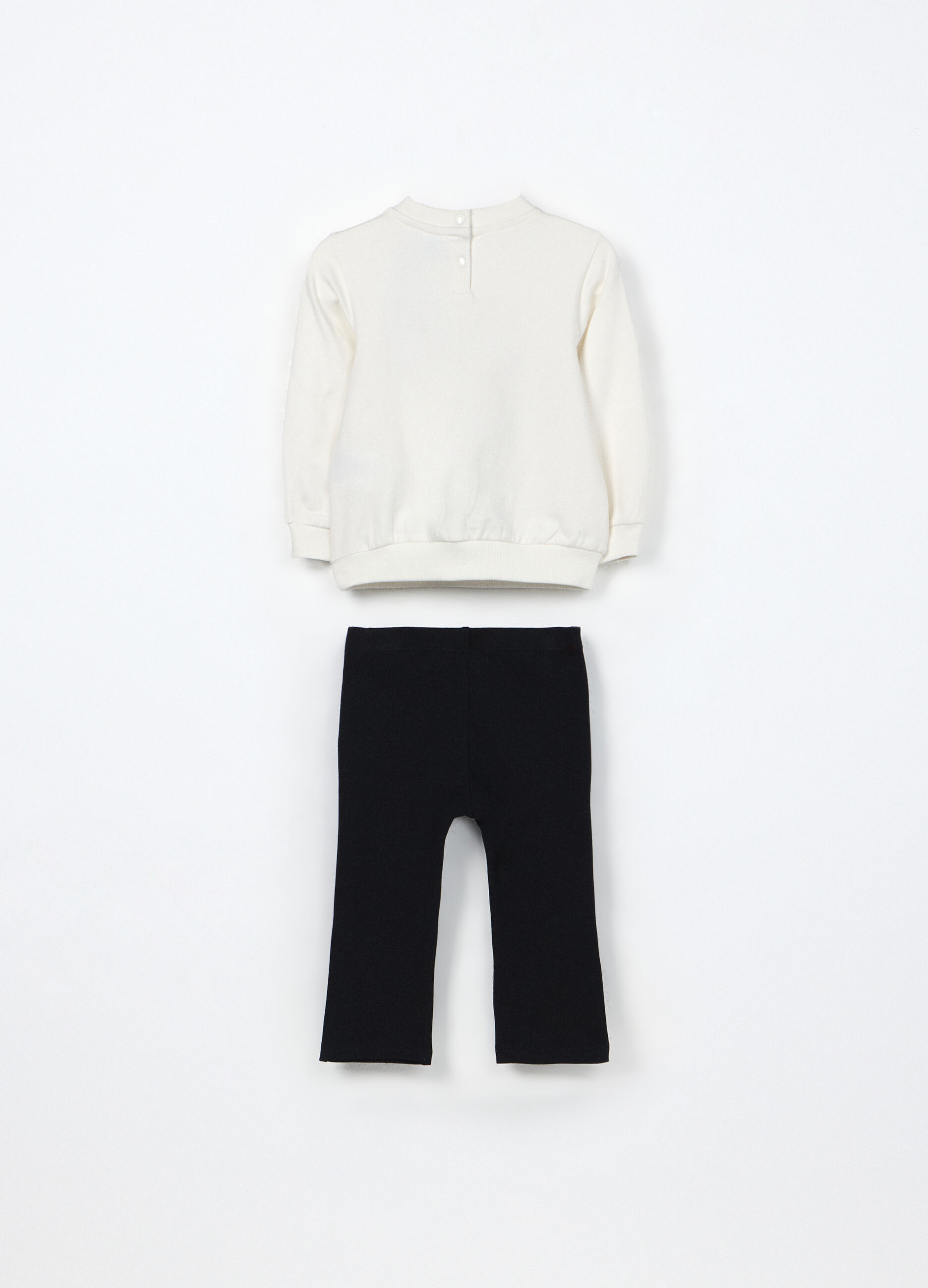 Jogging set in cotone fleece stretch neonata_1