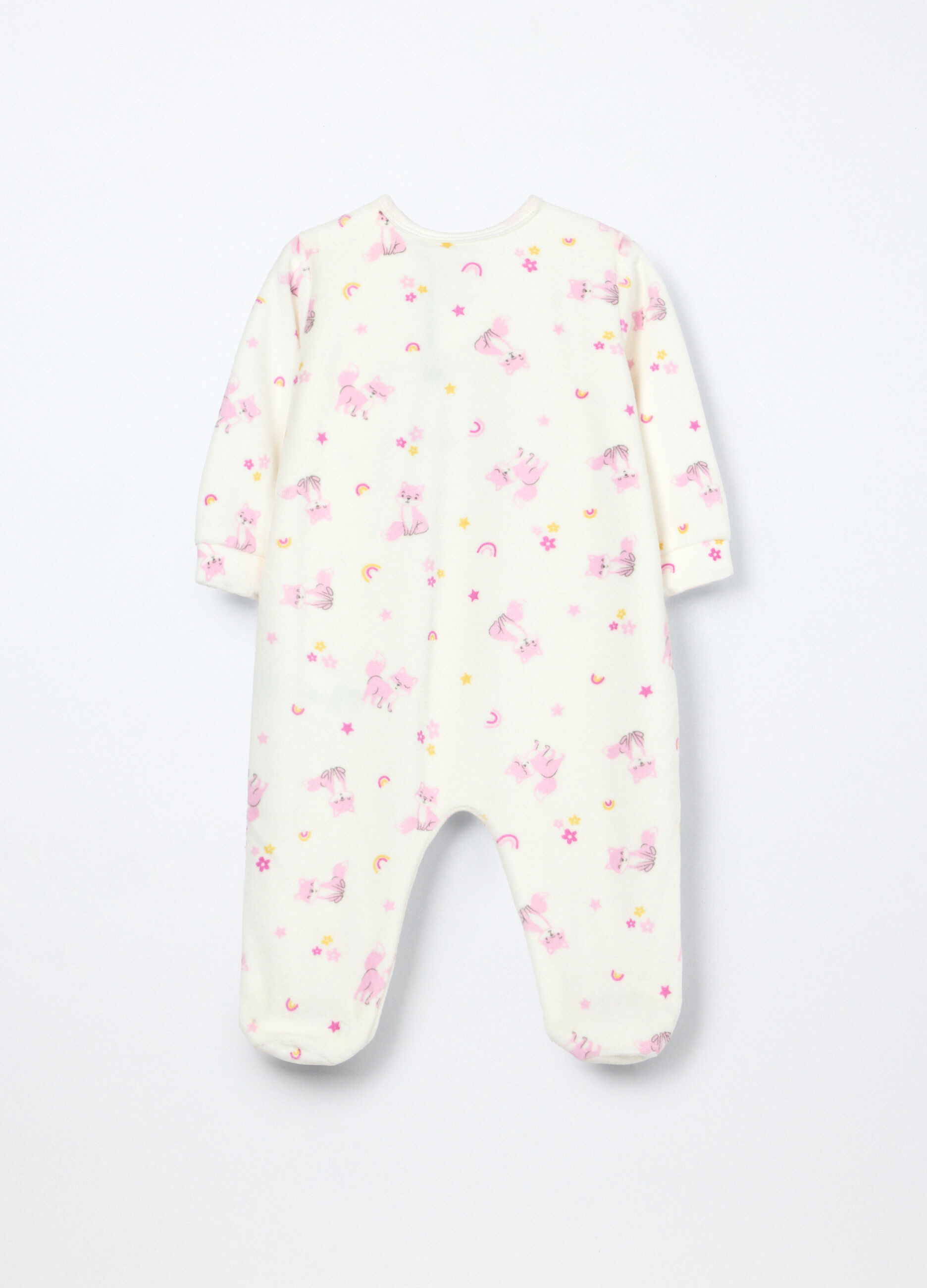 Pigiama velour misto cotone neonata_1