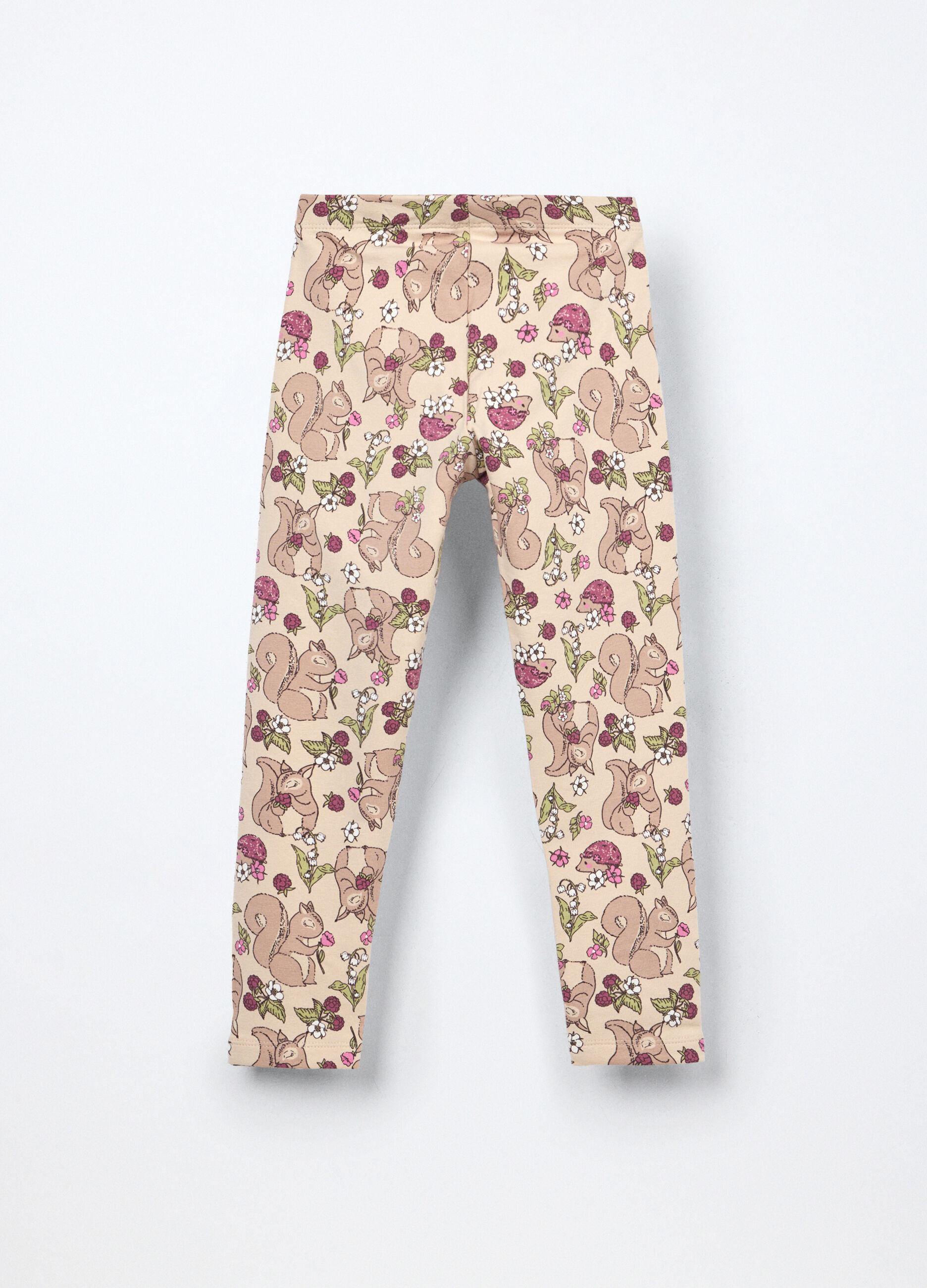 Leggings in french terry di cotone stretch bambina_1