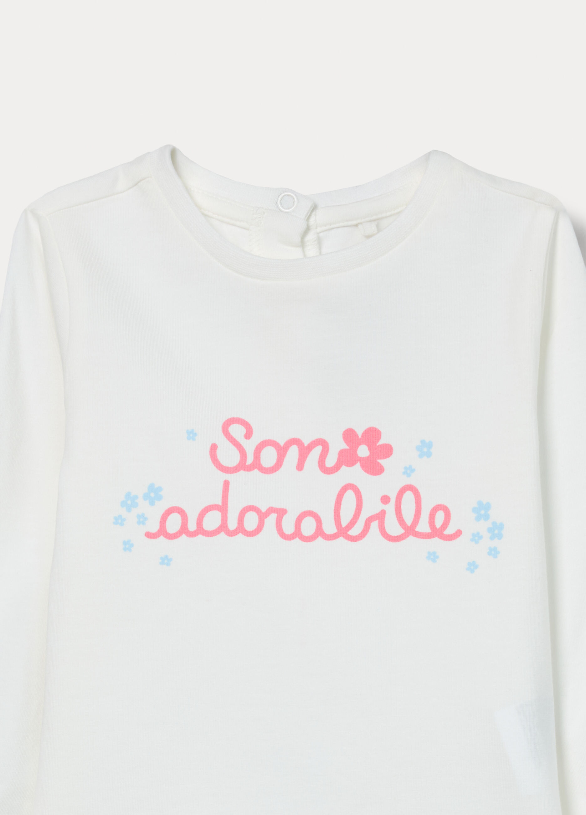 T-shirt in jersey di cotone stretch neonata_2