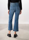 Jeans cropped flare fit in denim stretch donna_1