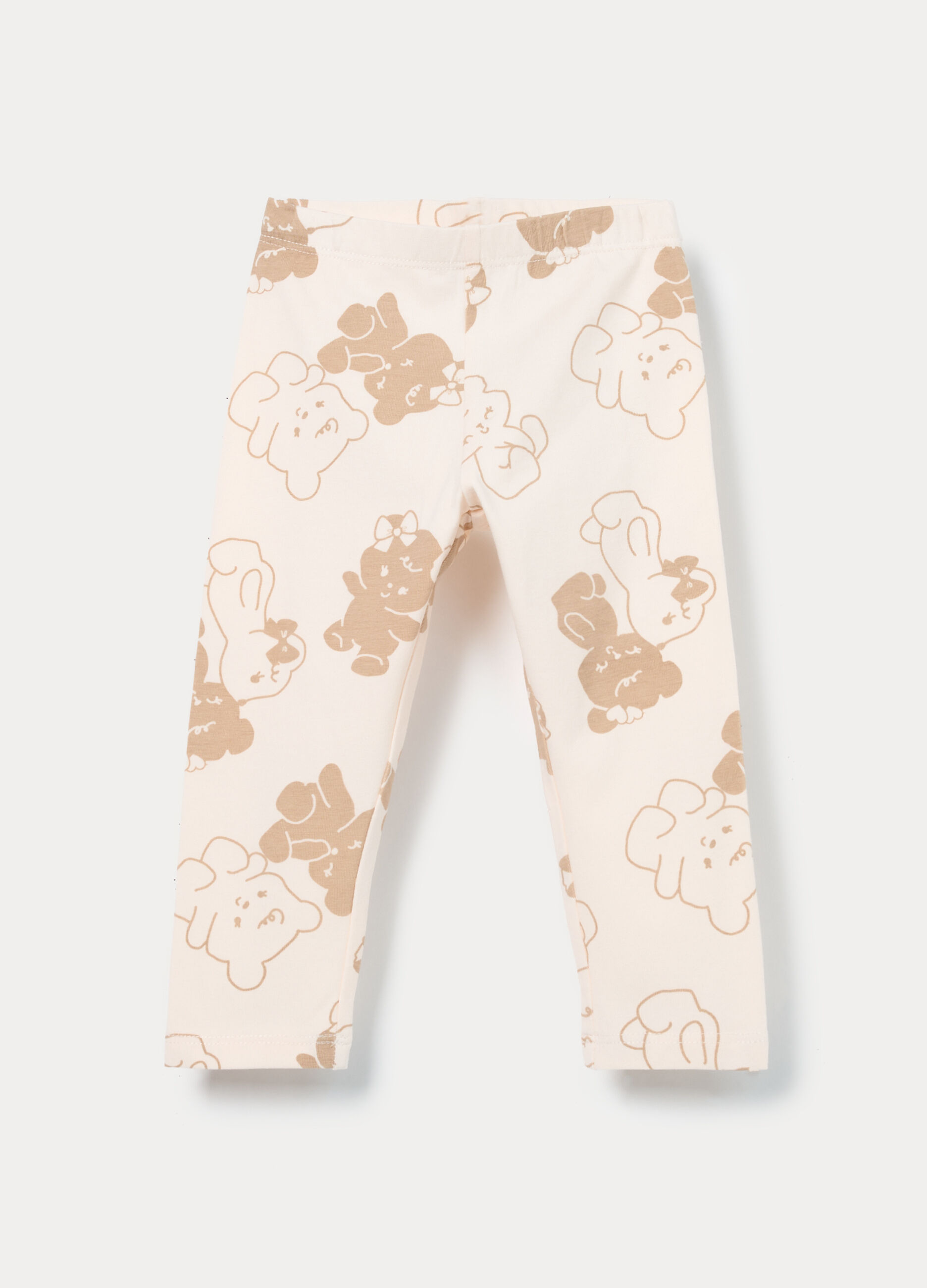 Leggings in jersey di cotone stretch bimba_0