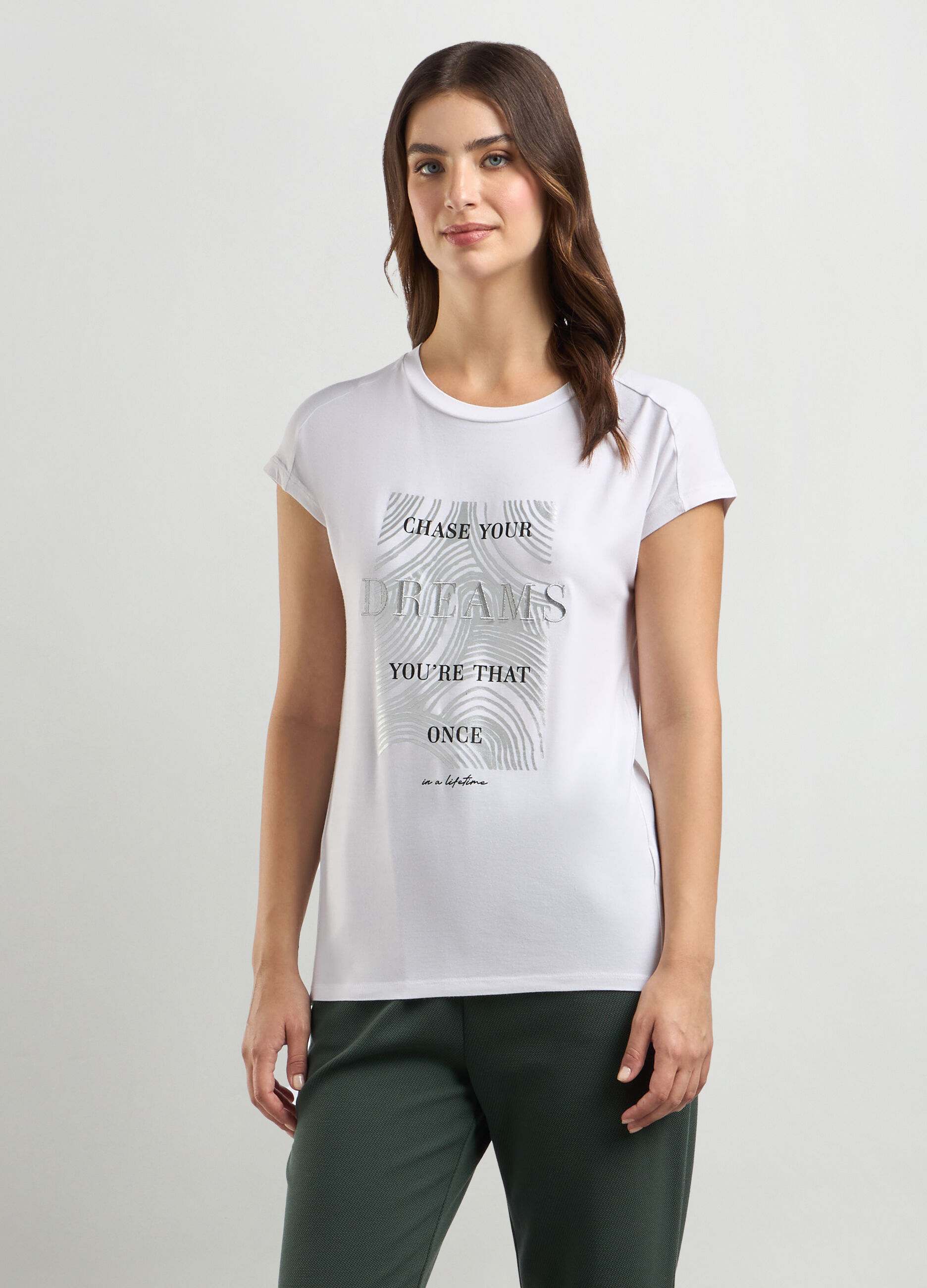 T-shirt in viscosa stretch donna_0