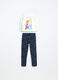 Jogging set in french terry stretch bambina_0