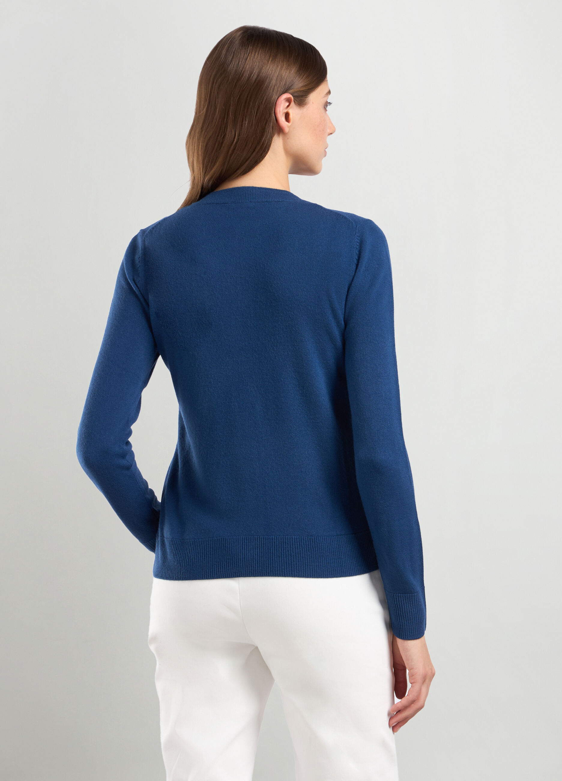 Cardigan tricot con tasche donna_1