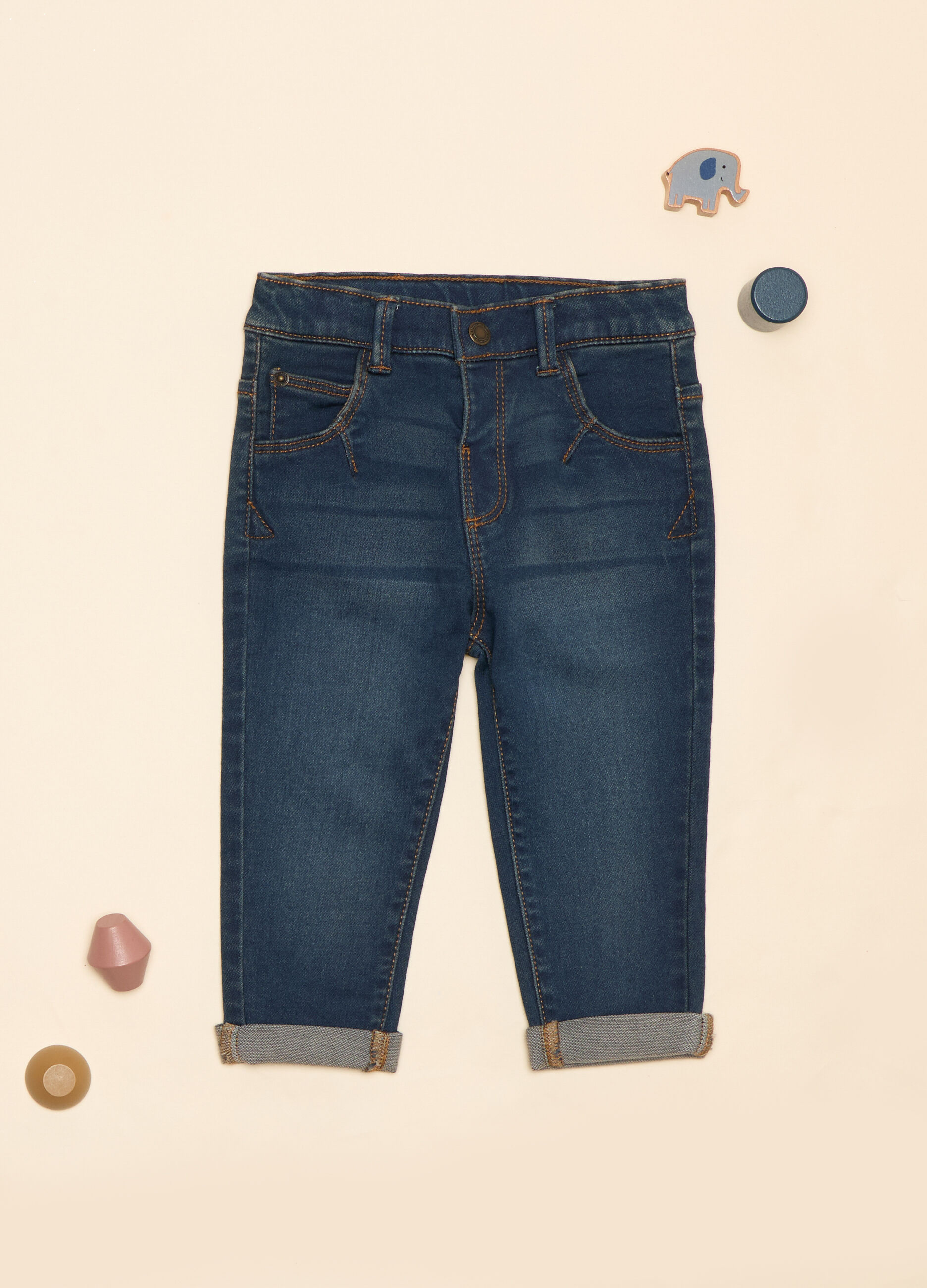 Pantaloni in denim di cotone_0