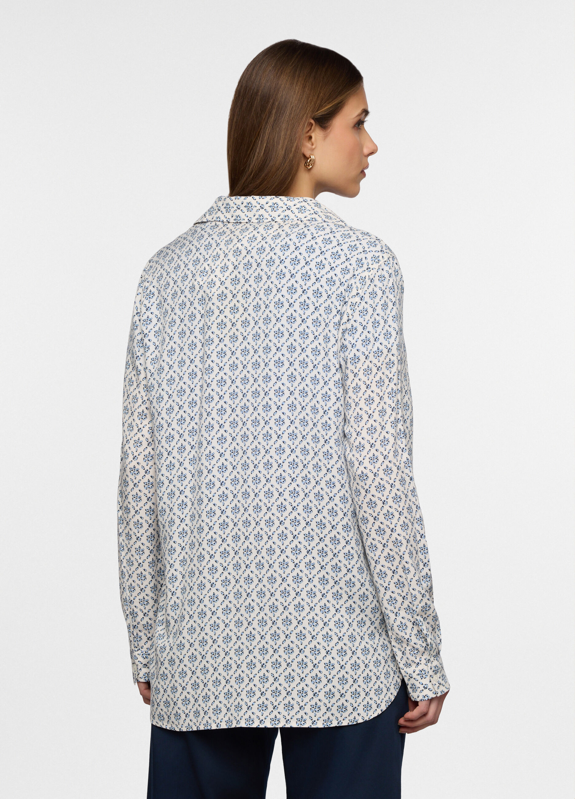 Blusa regular fit in pura viscosa donna_1