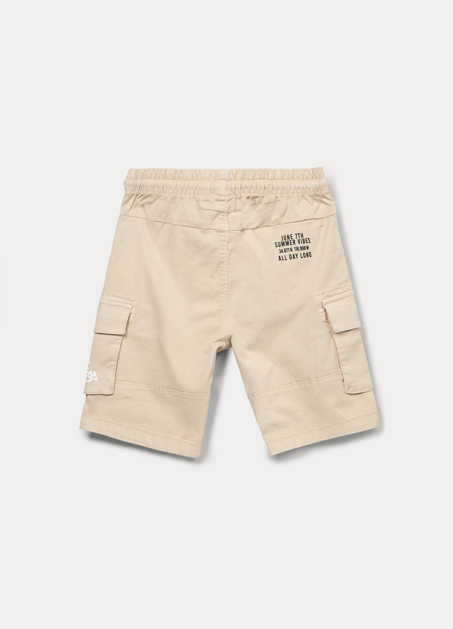 Bermuda cargo in twill di puro cotone bambino_1