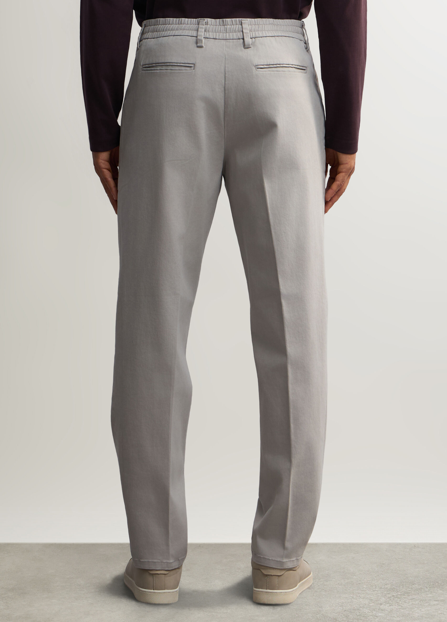 Pantalone chino relaxed fit con coulisse uomo_2
