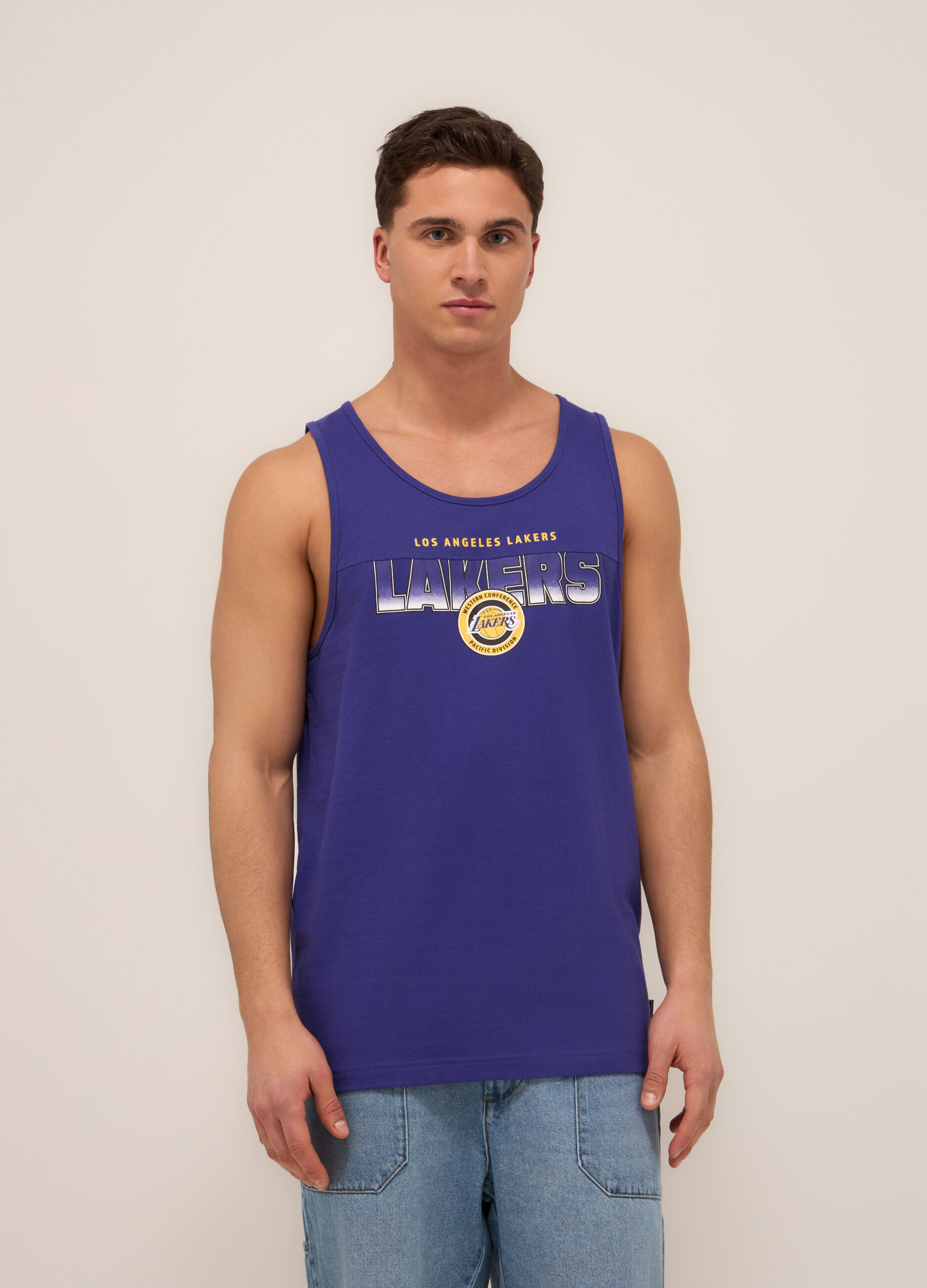 Canotta basketball in jersey uomo