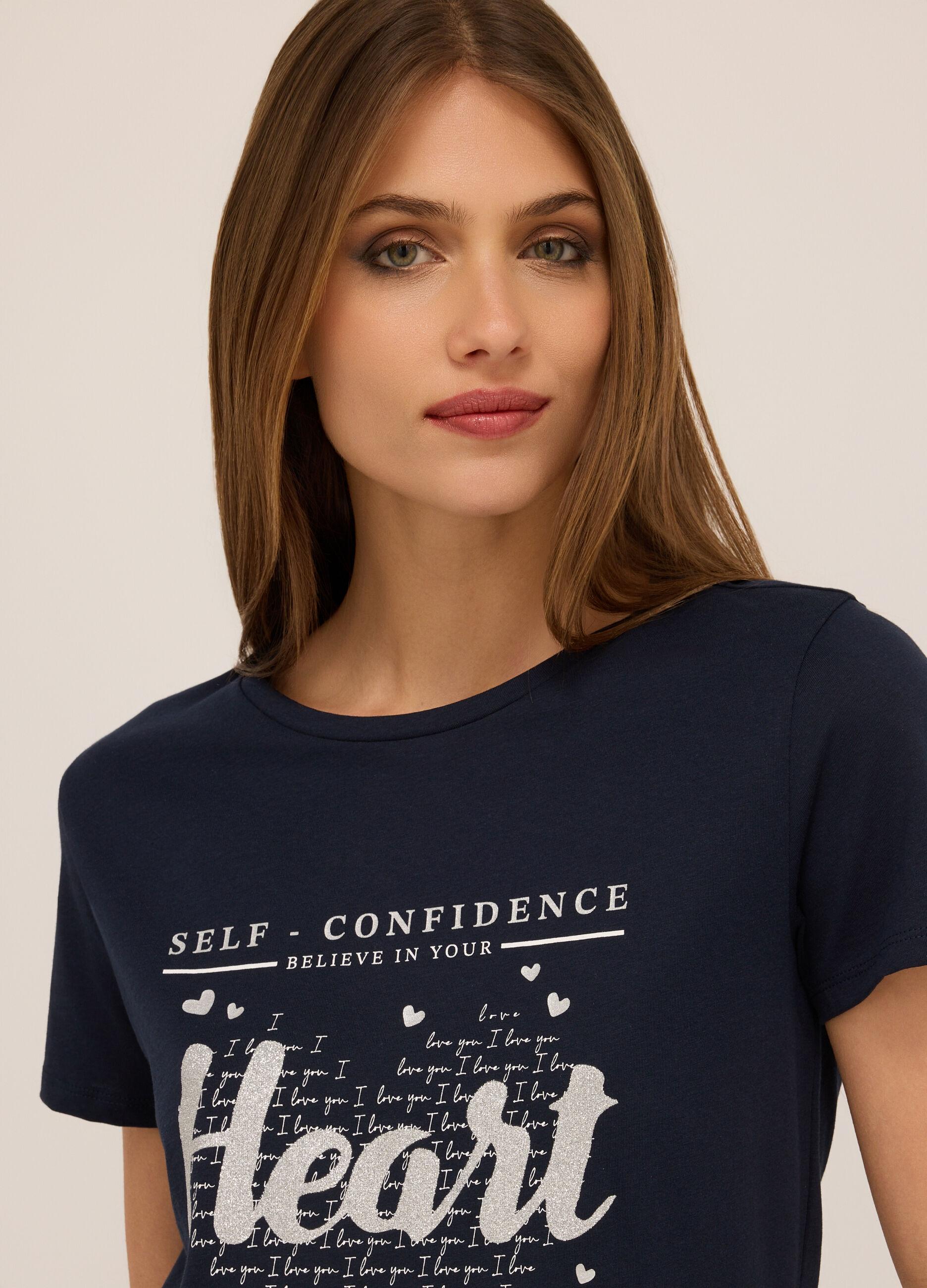 T-shirt in jersey di puro cotone donna_2
