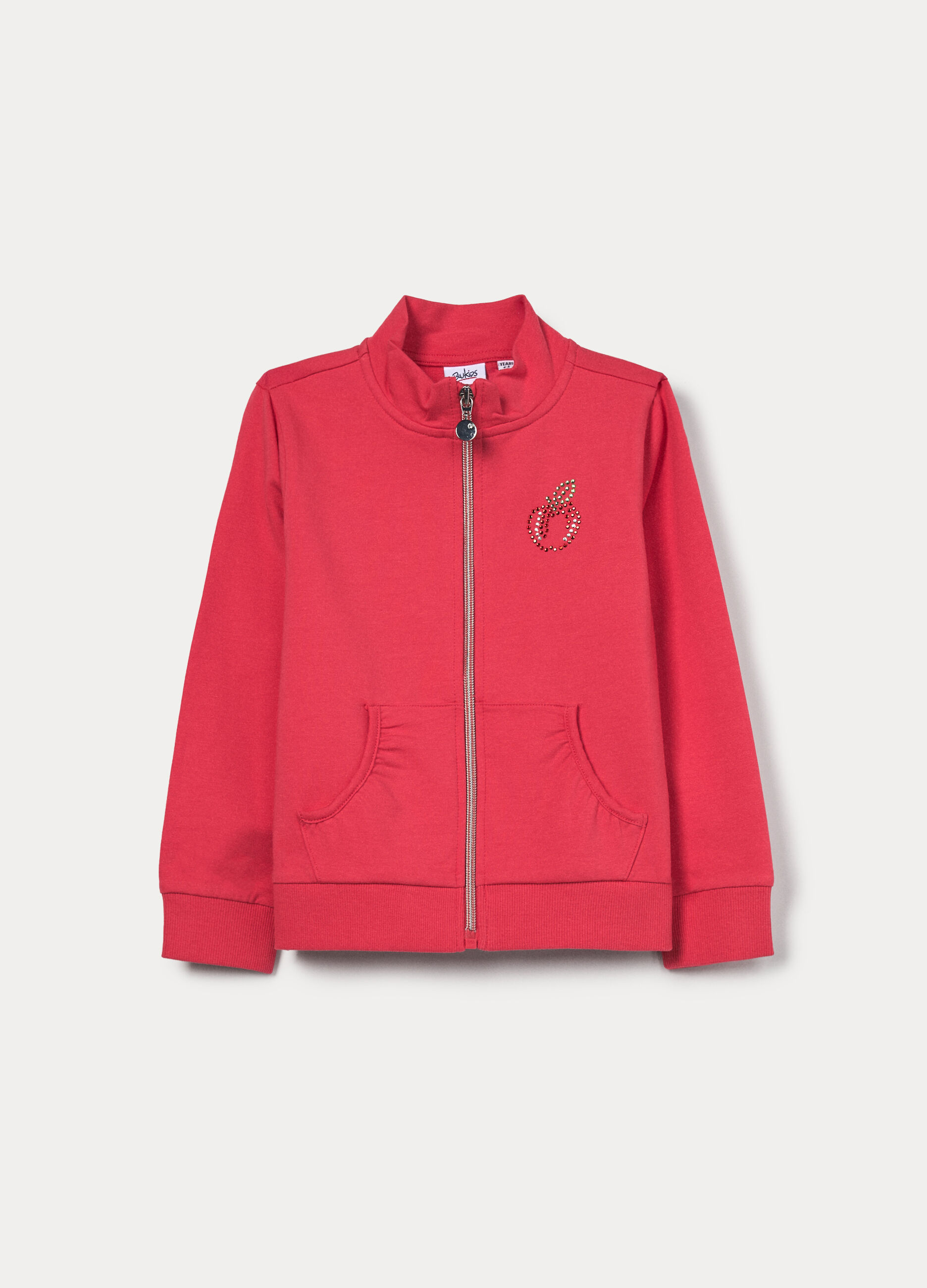 Felpa in french terry di cotone stretch bambina_0