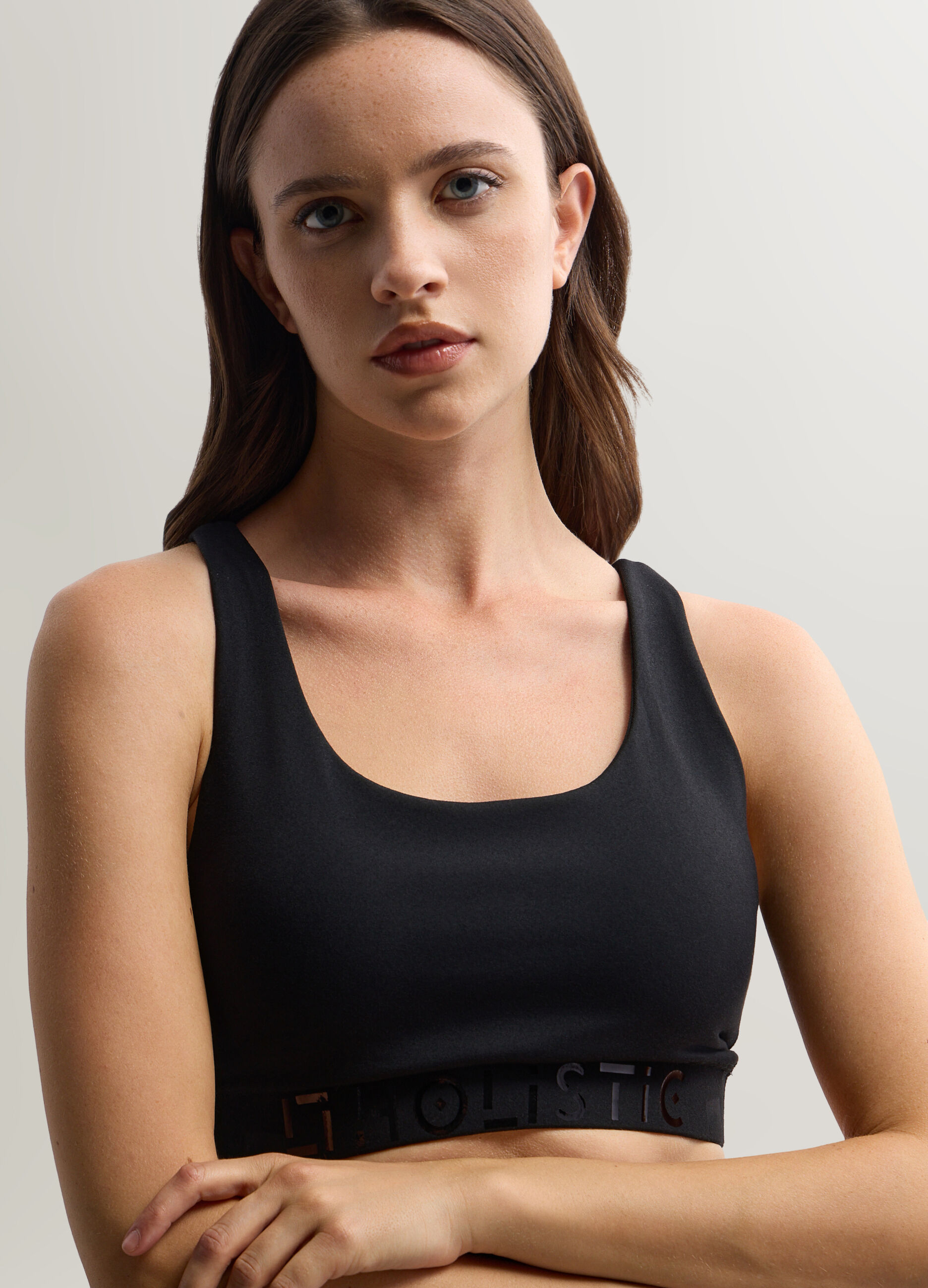 Top con scollo rotondo stretch donna_2