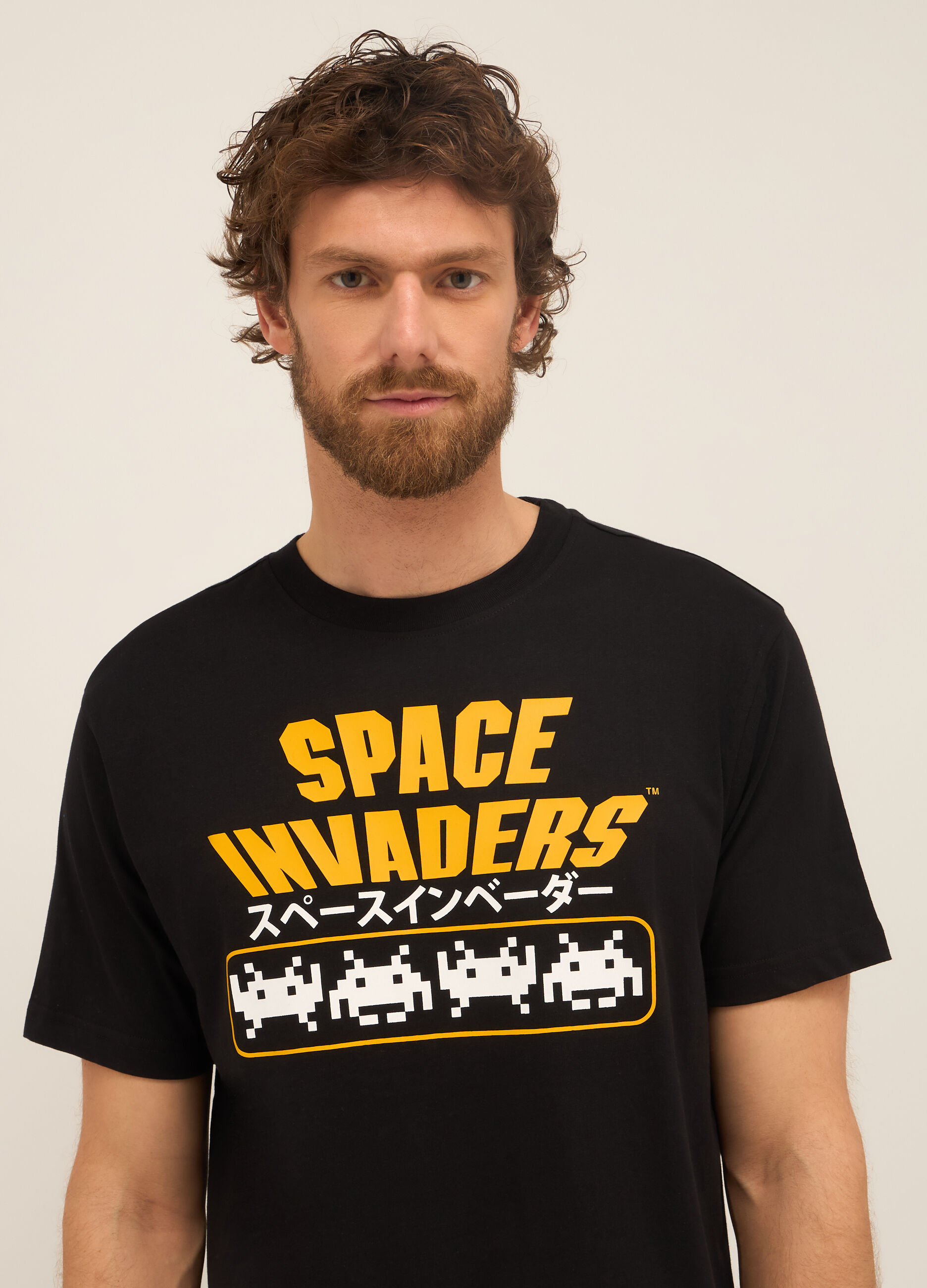 T-shirt girocollo in cotone con stampa uomo_2
