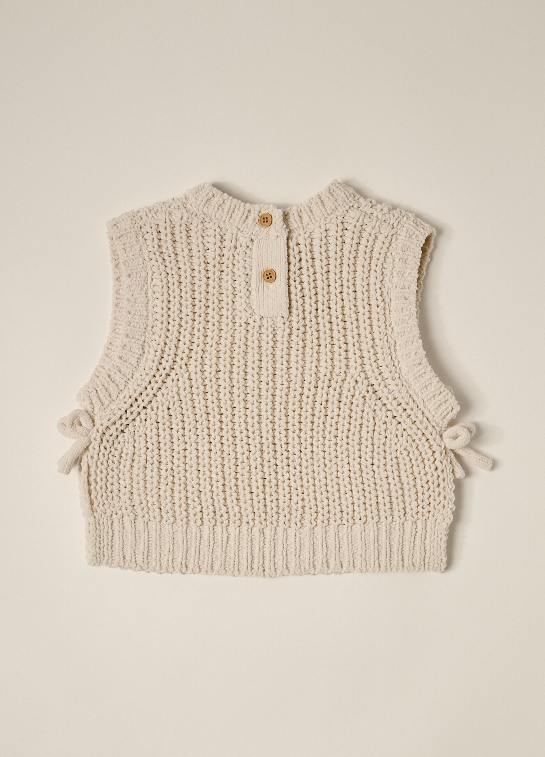 Gilet tricot in ciniglia IANA neonata