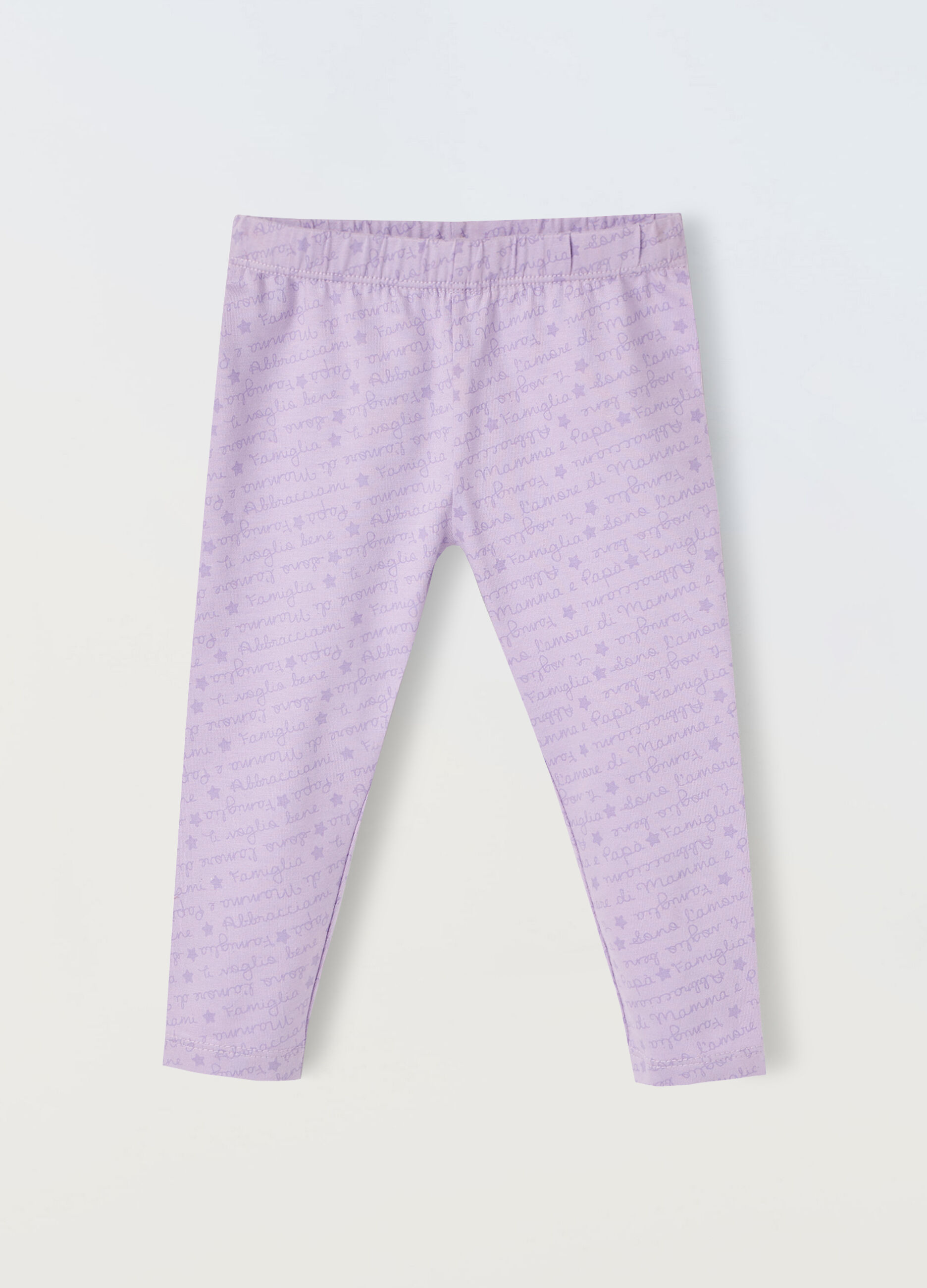 Leggings in cotone stretch neonata_0