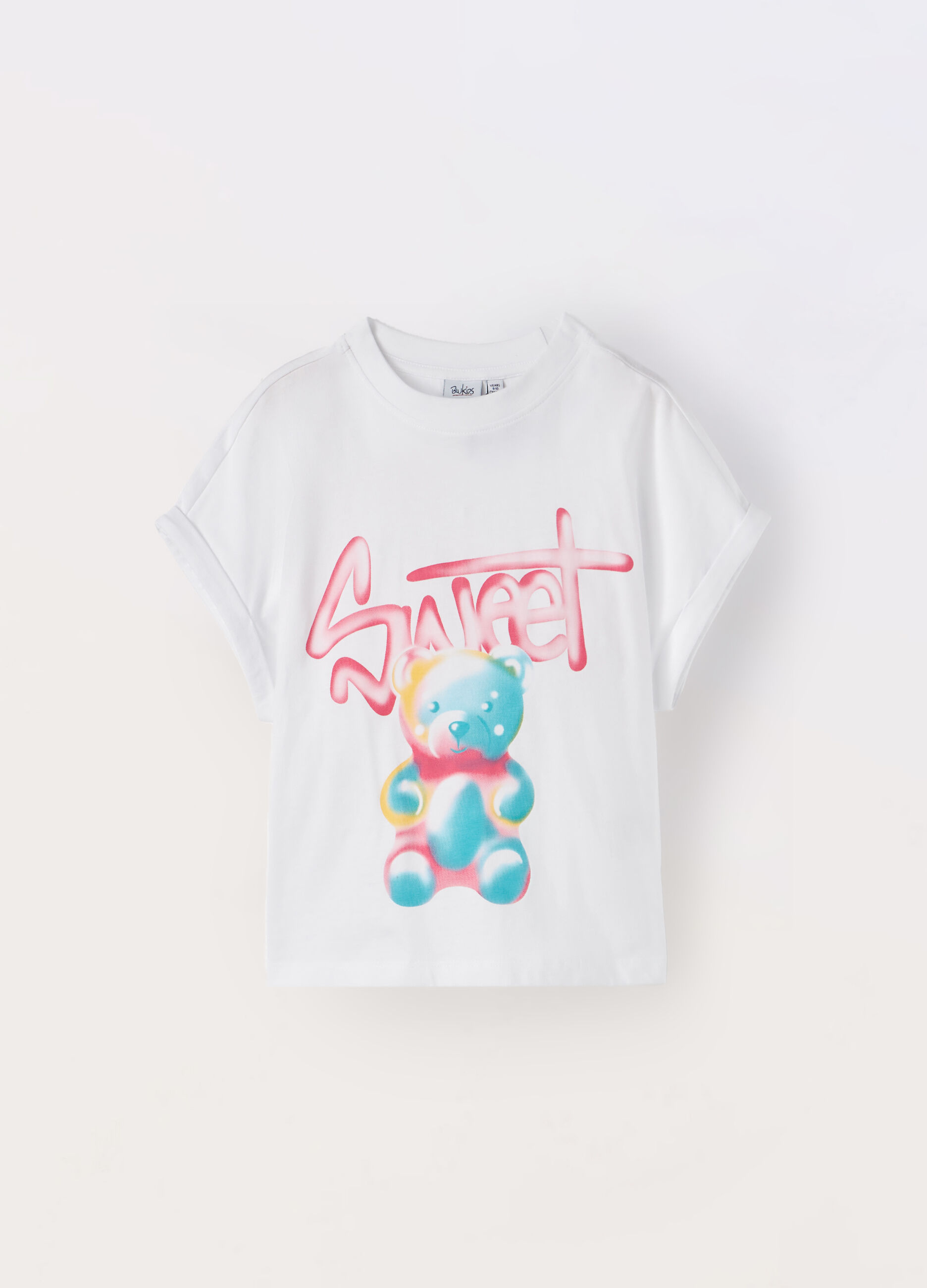 T-shirt in jersey di puro cotone ragazza_0