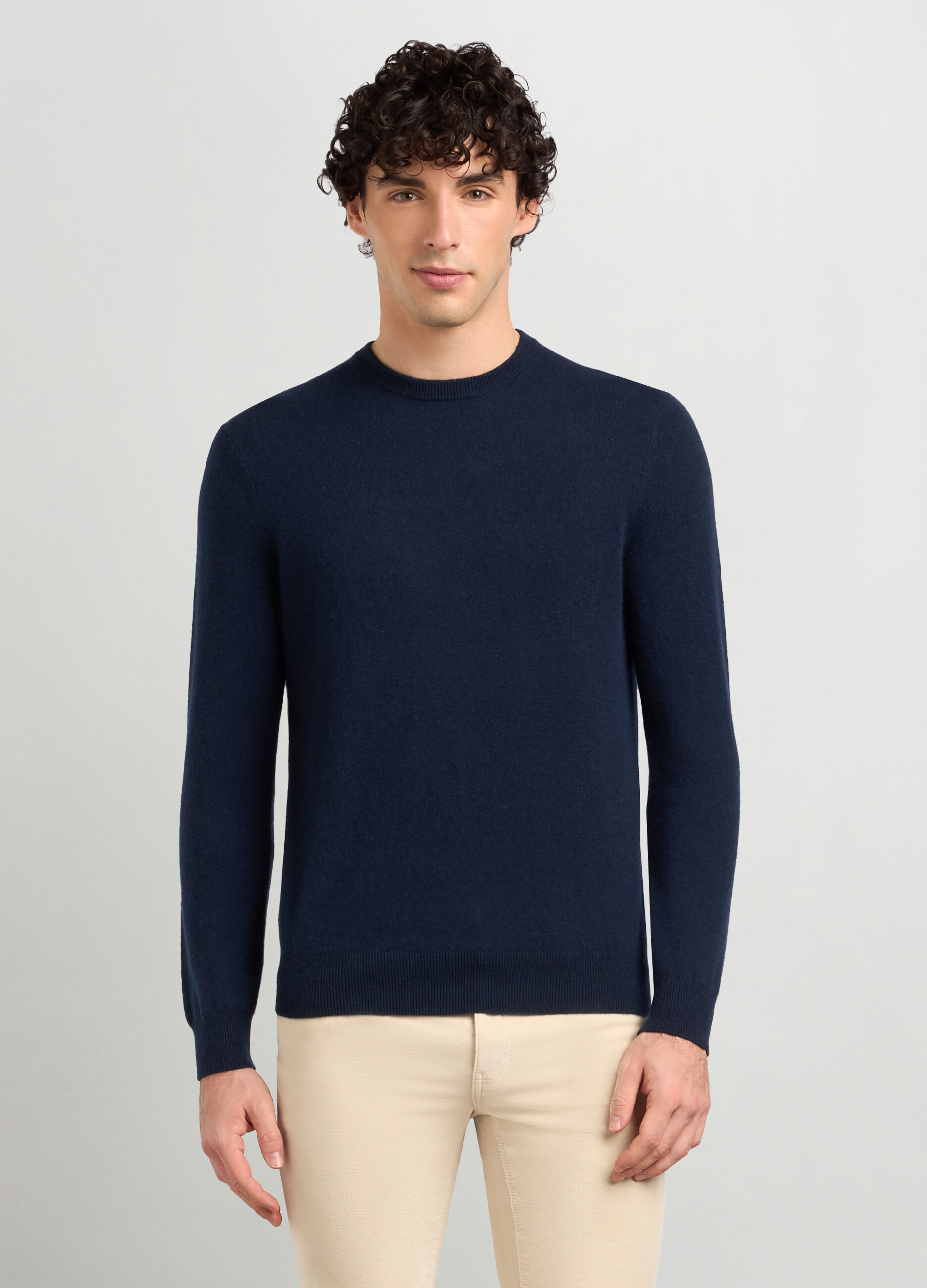 Maglione girocollo in cashmere uomo_0