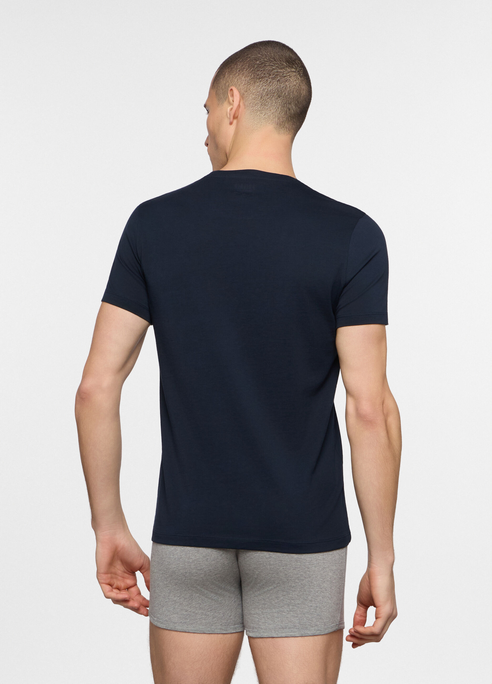 T-shirt girocollo in jersey di cotone uomo_1