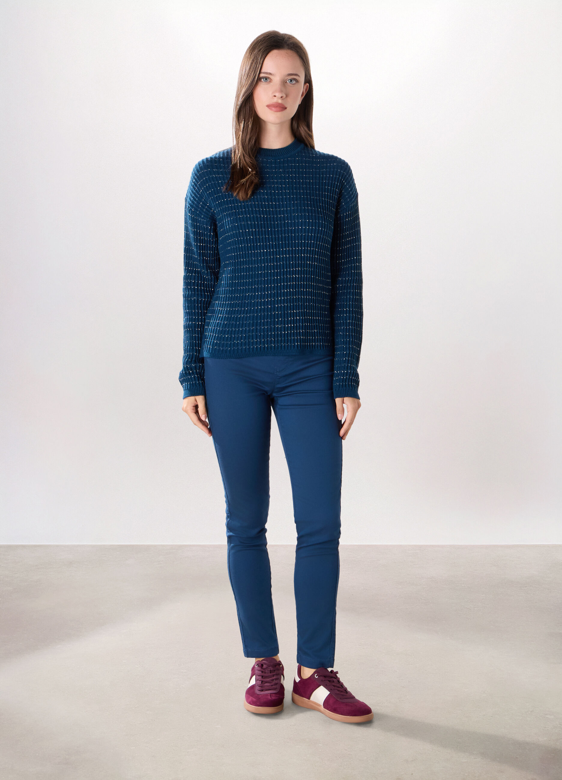 Treggings in misto cotone stretch donna_0
