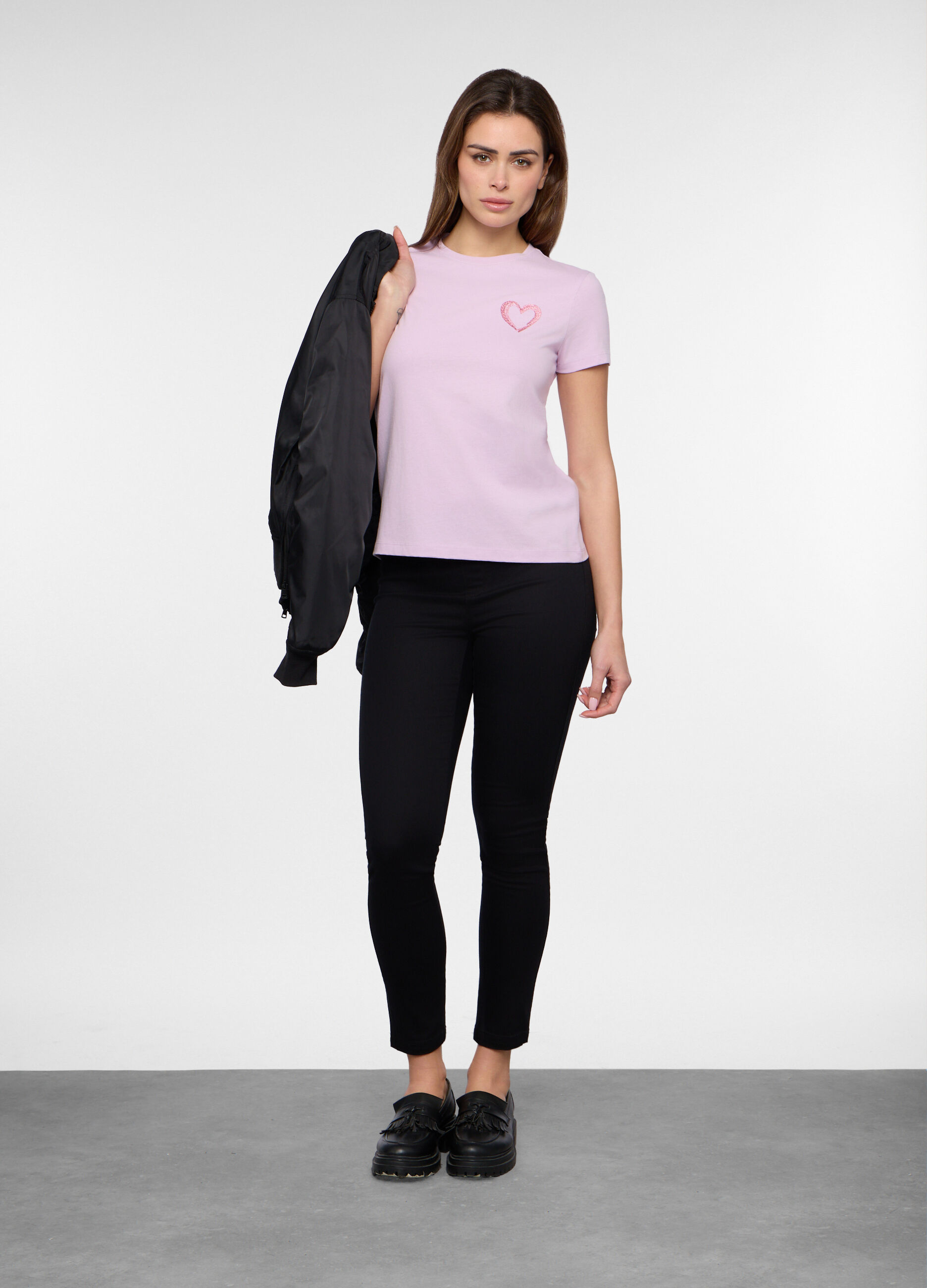 Jeggings in denim di misto donna_0