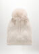 Berretto tricot con pon pom donna_1