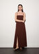 Abito gessato misto lino donna_0