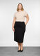 Gonna a tubino in jersey di cotone stretch donna curvy_0