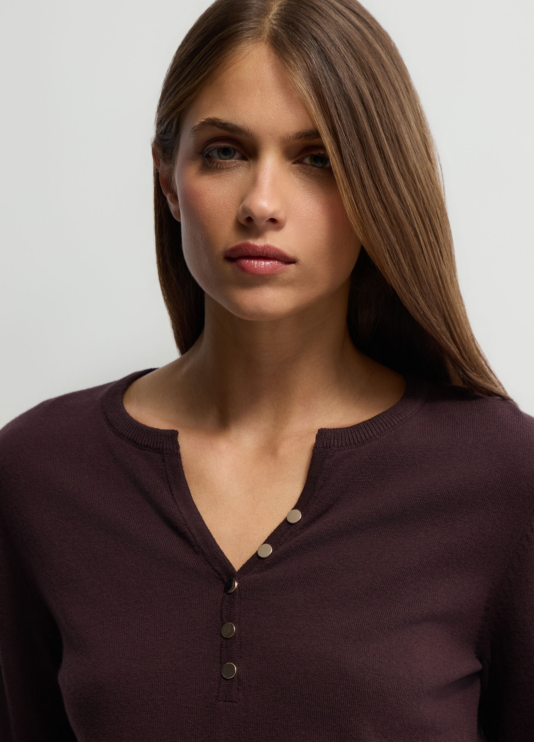Maglione girocollo rasato donna_2