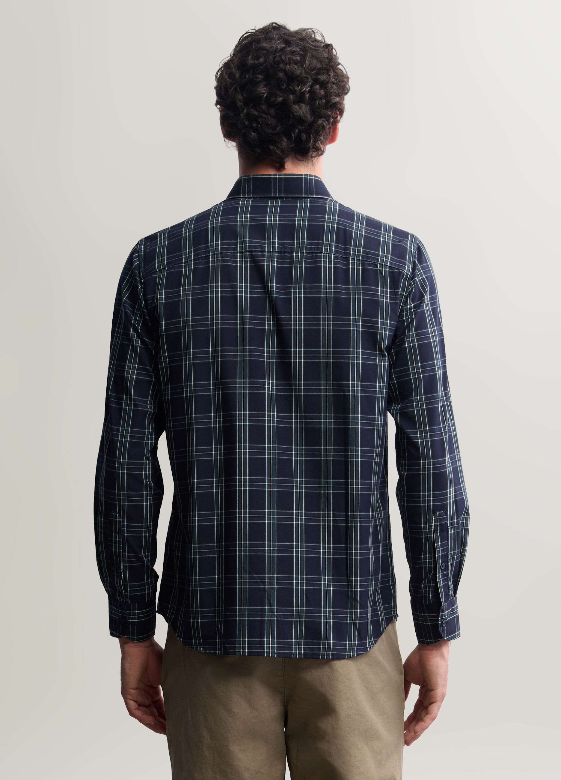 Camicia regular fit in misto cotone uomo_1