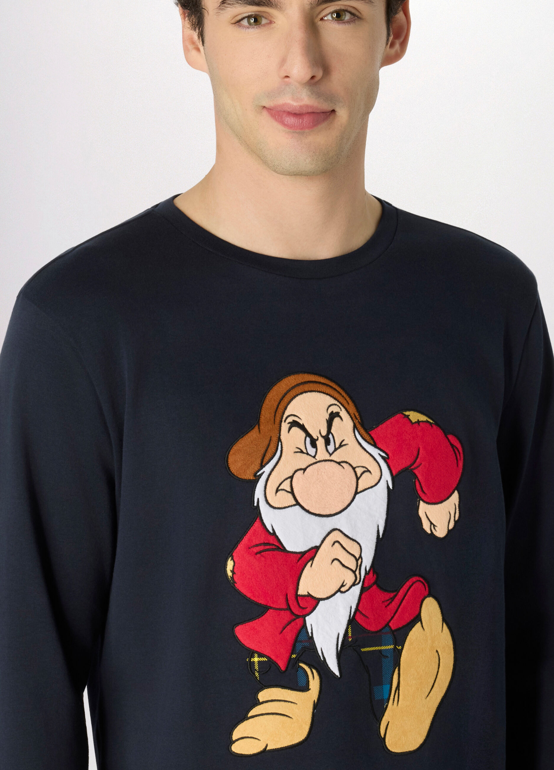 Pigiama lungo Brontolo in interlock di cotone uomo_2