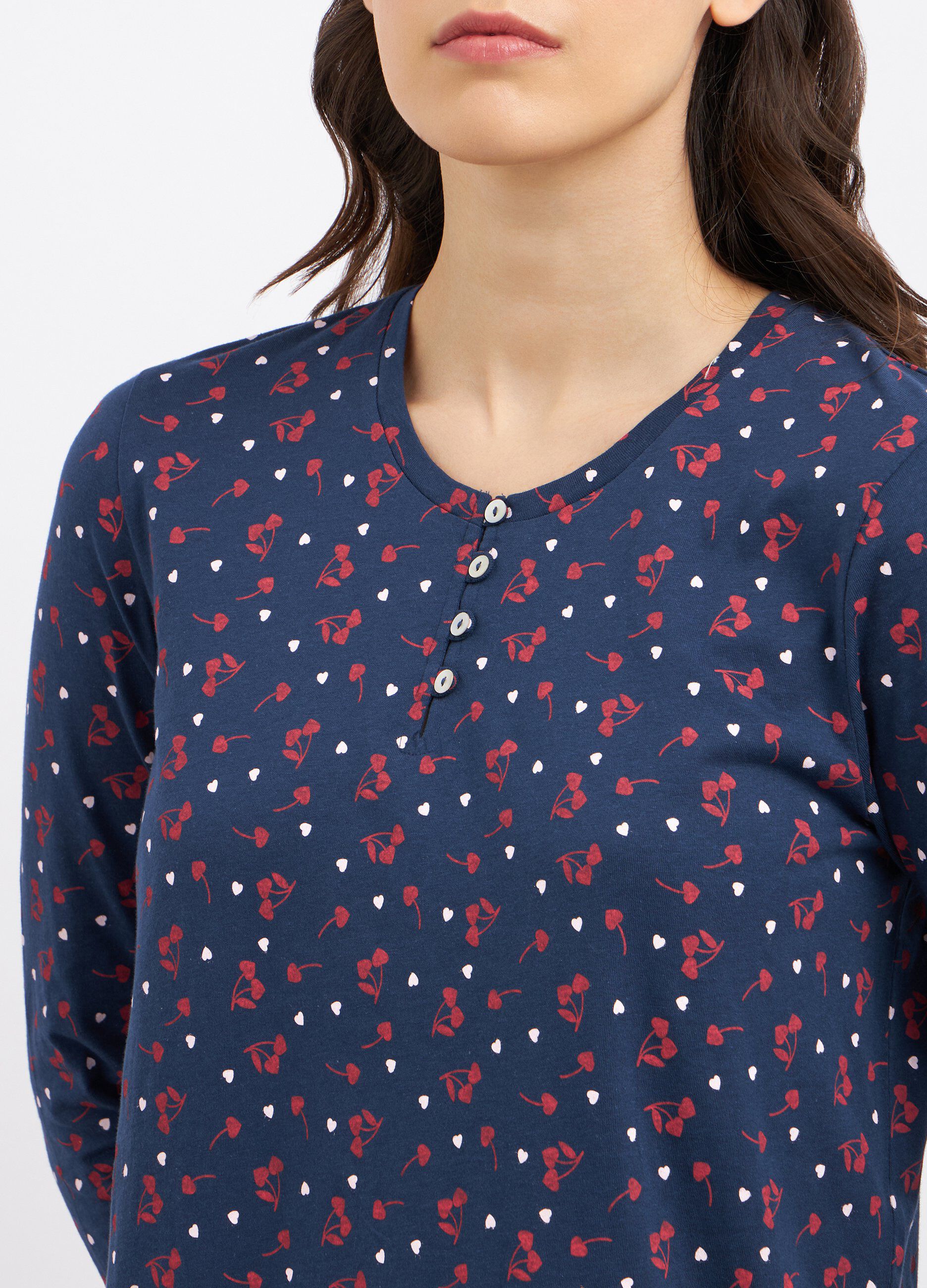 Camicia da notte in puro cotone stampato donna_2