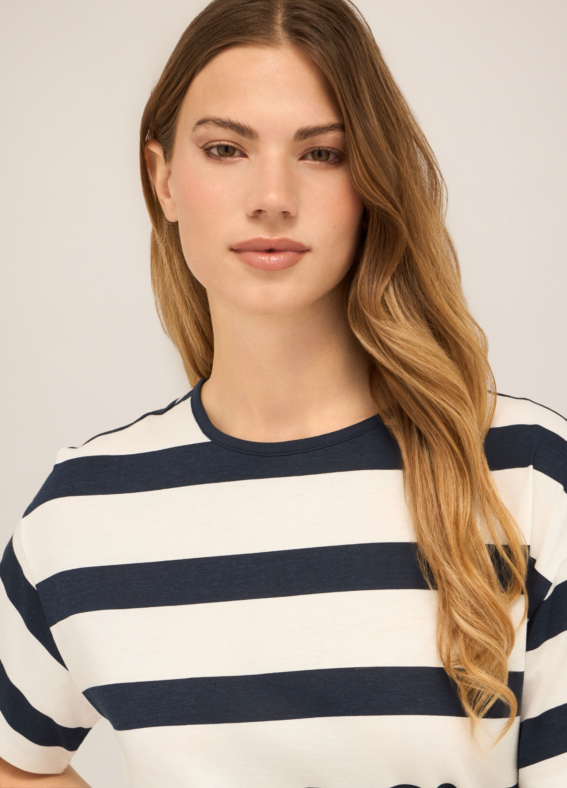T-shirt in jersey di puro cotone donna_2