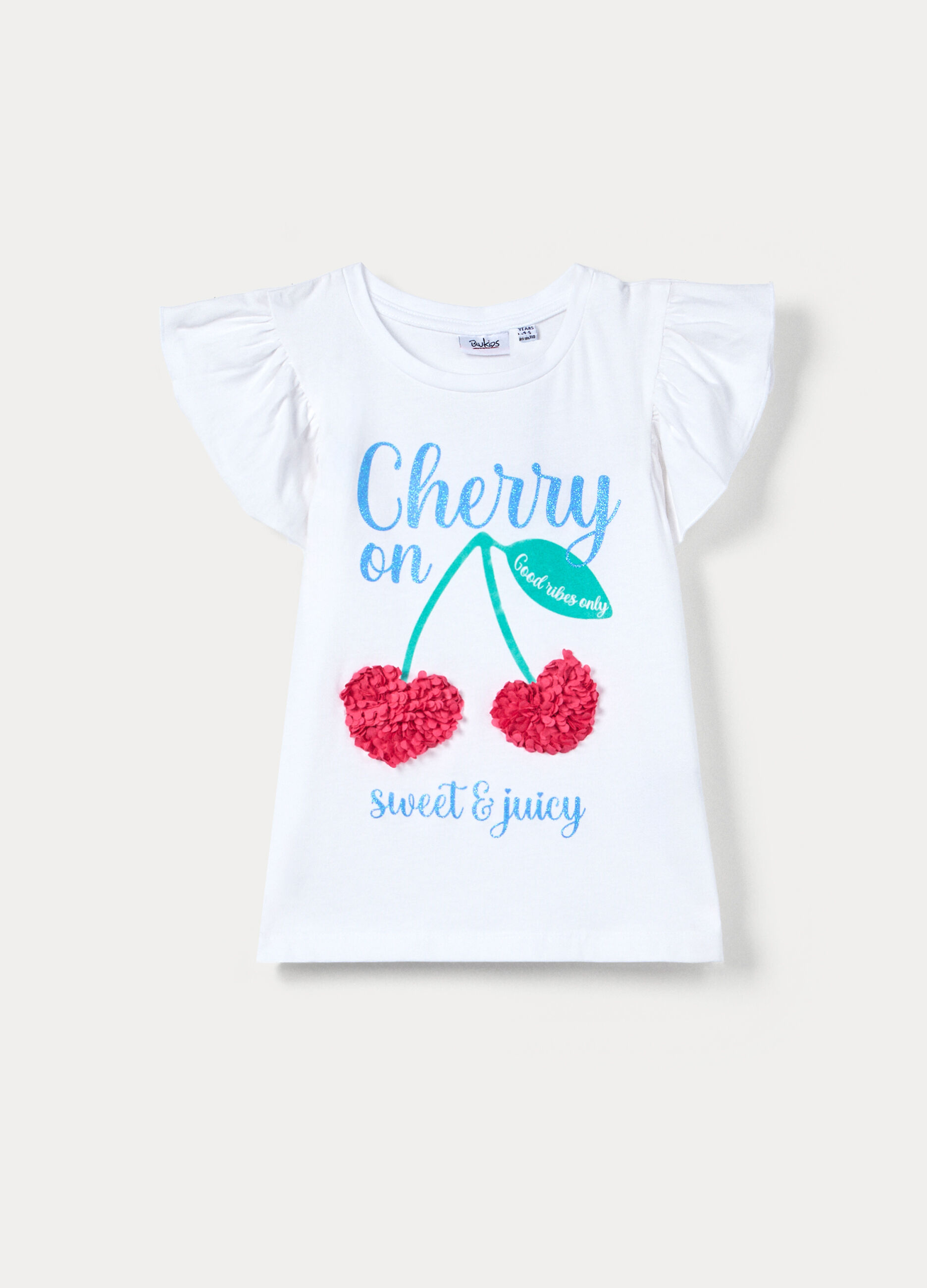T-shirt in jersey di cotone stretch bambina_0