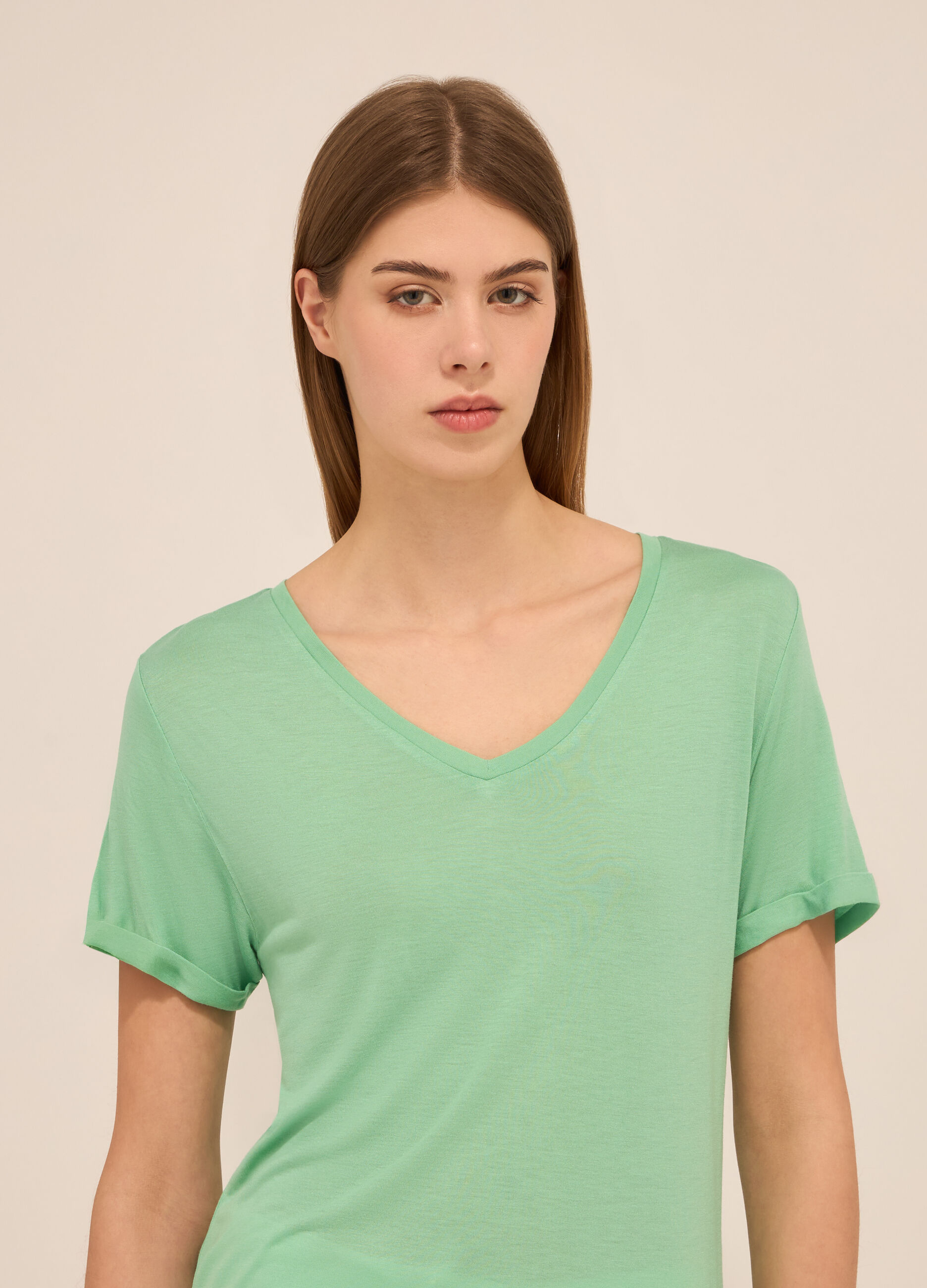 T-shirt in pura viscosa donna_2