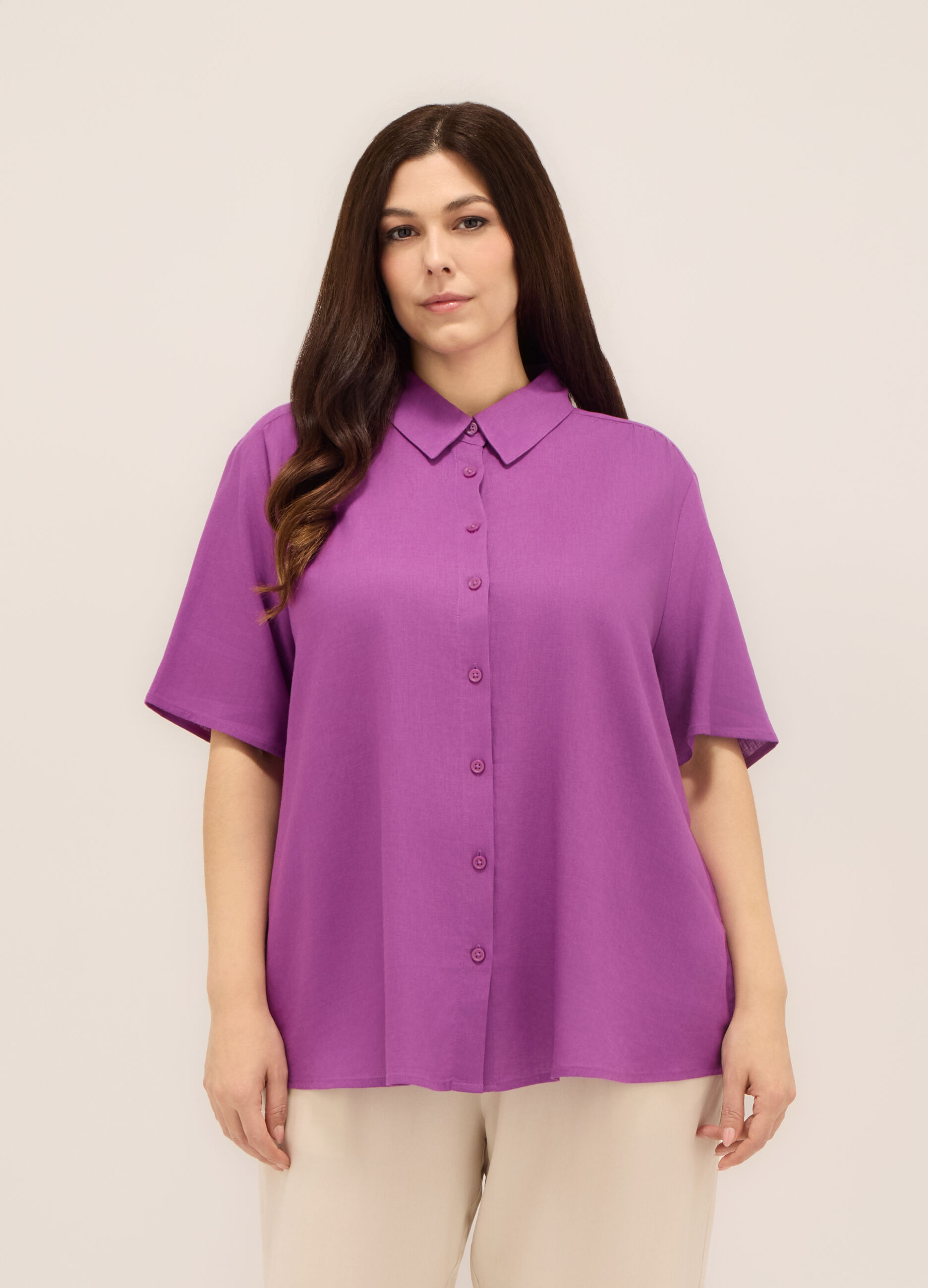 Camicia misto lino donna curvy_0