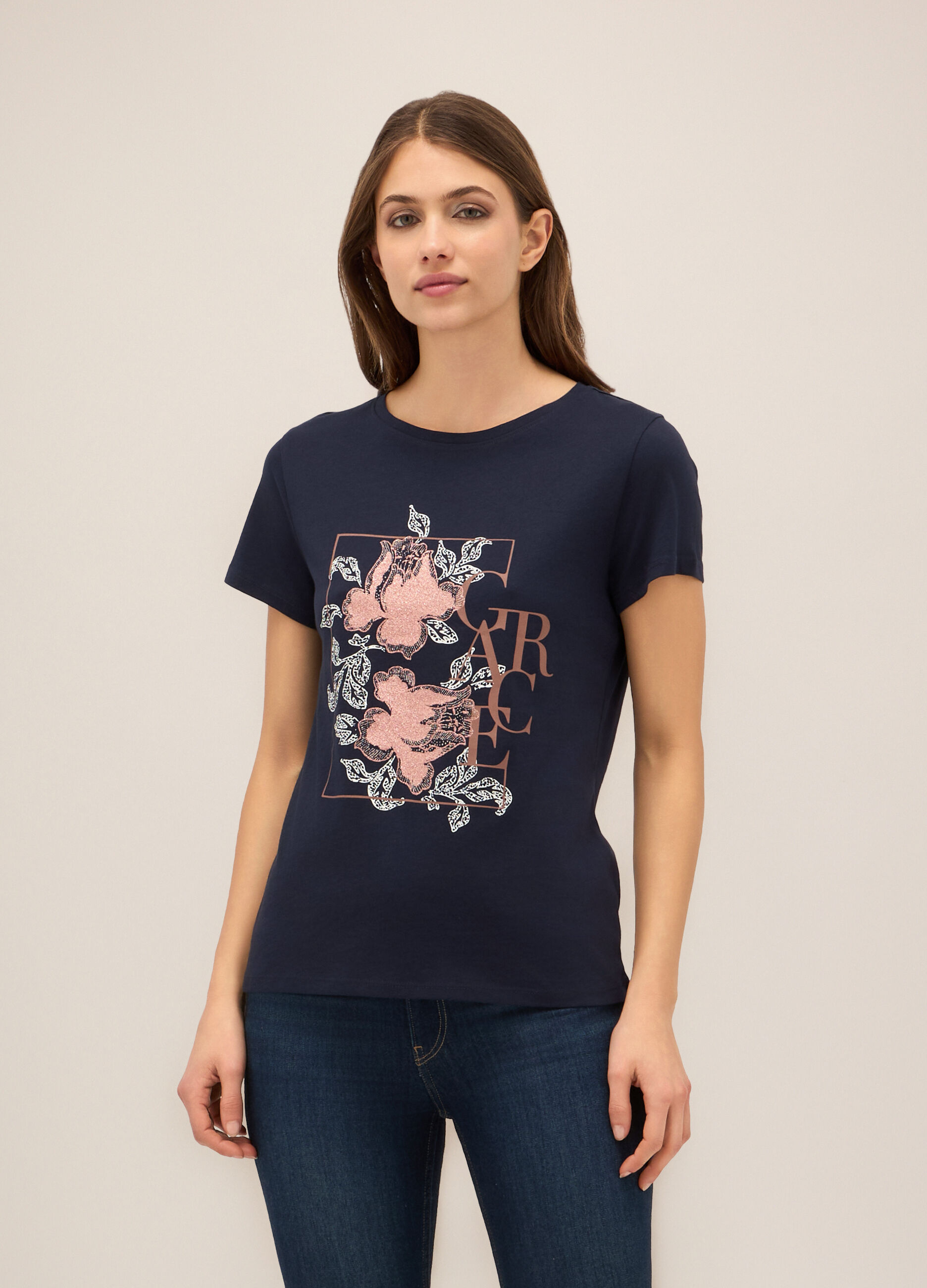 T-shirt in puro cotone donna_0