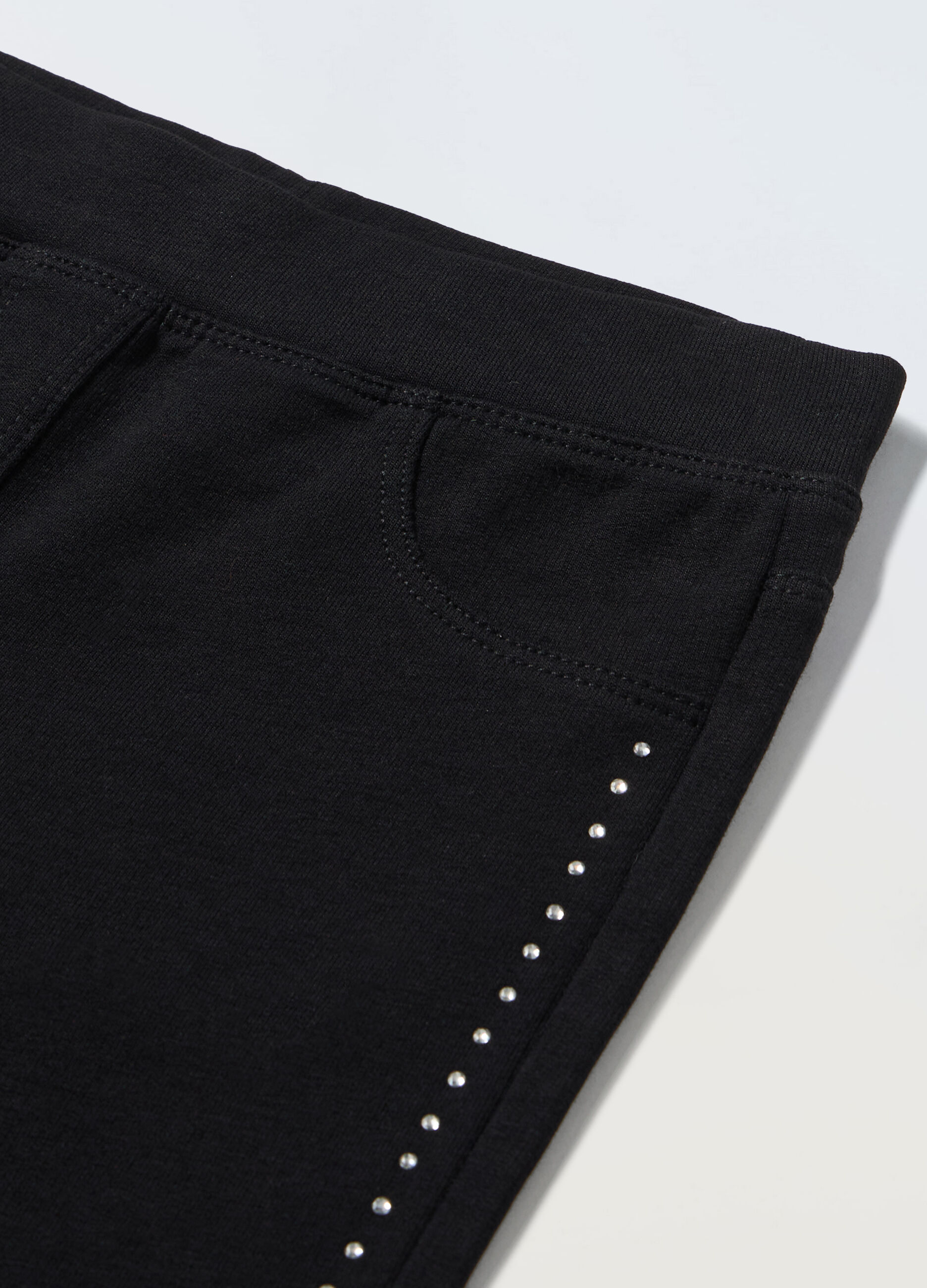 Treggings in french terry stretch bambina_1