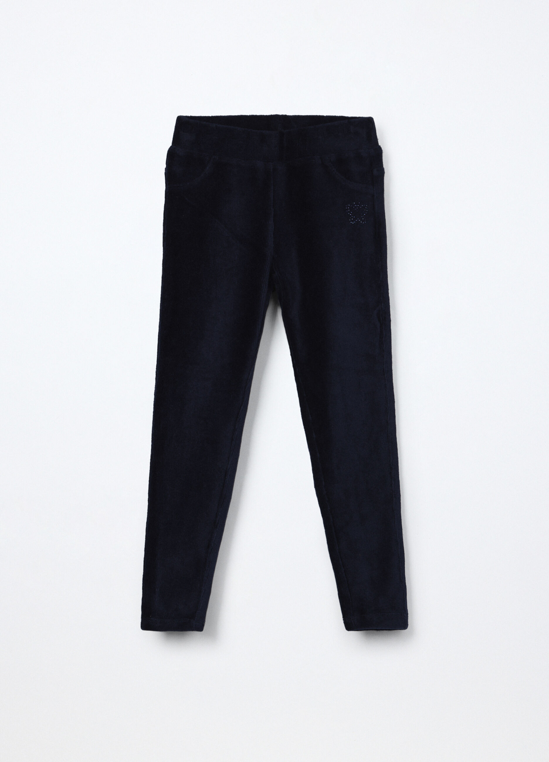 Treggings in costina velour bambina_0