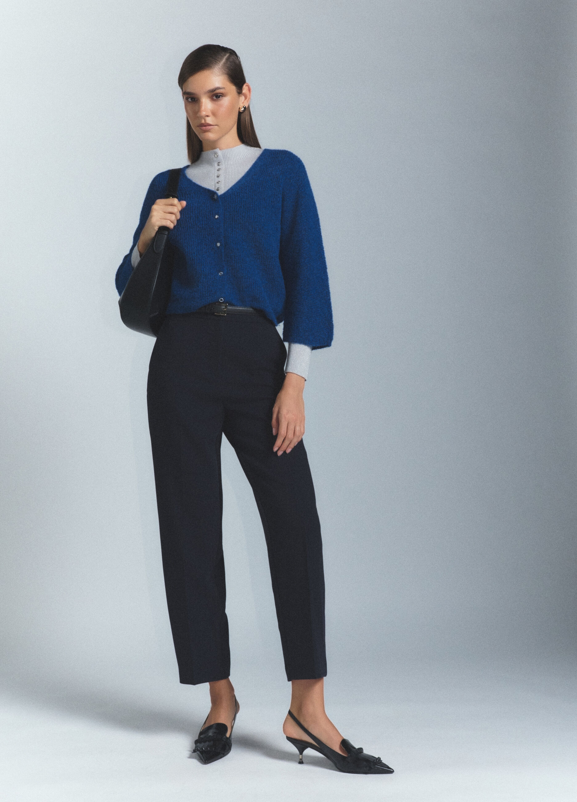 Pantaloni Fit Regular crepe donna_0